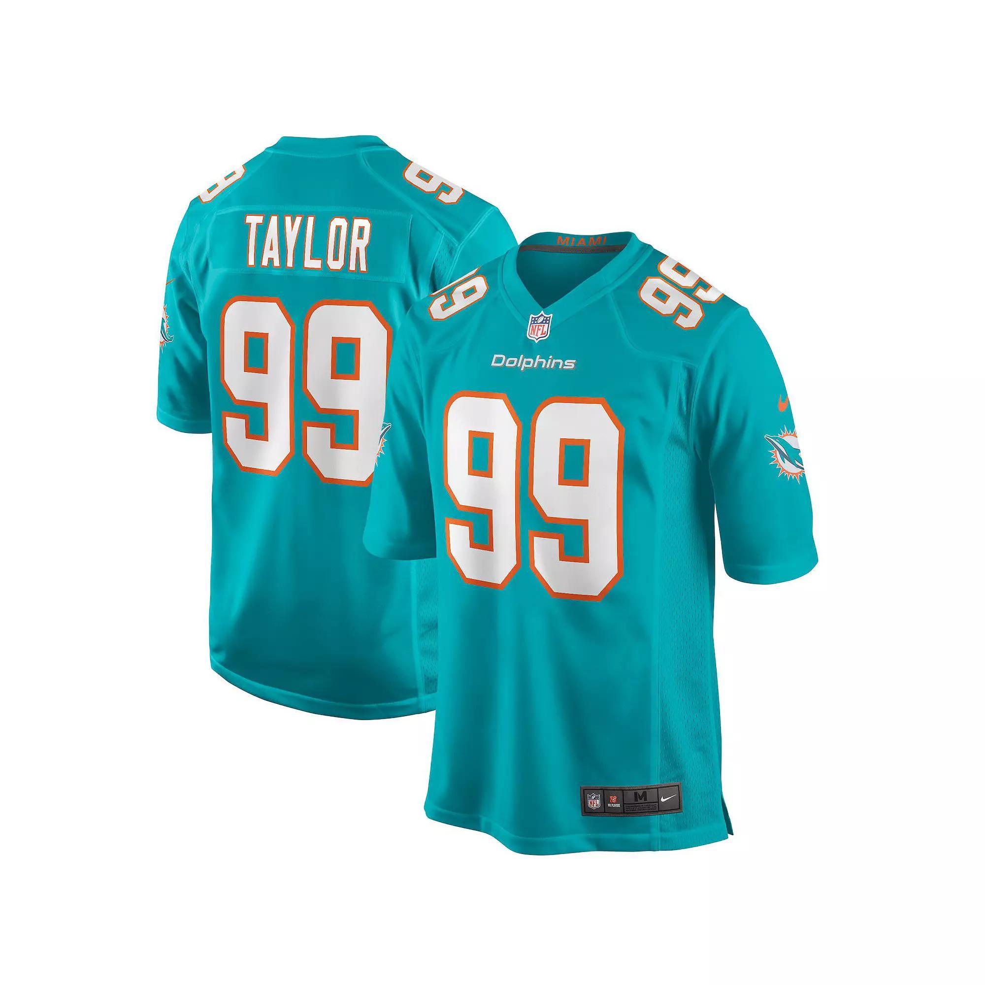 Men's Nike Bob Griese Aqua Miami Dolphins Game Retired Player Jersey, Size: 2XL, Turquoise A Product Image