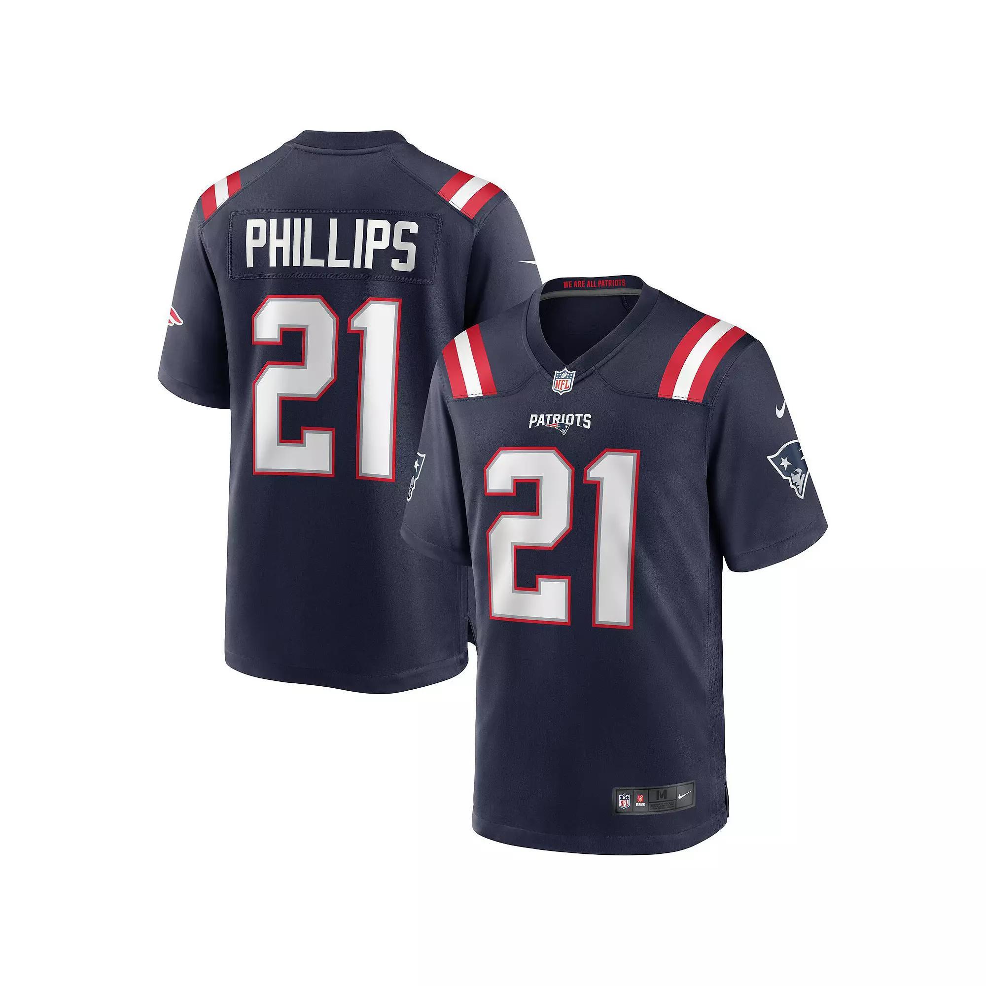 Men's Nike Adrian Phillips Navy New England Patriots Game Jersey, Size: XL, Blue Product Image