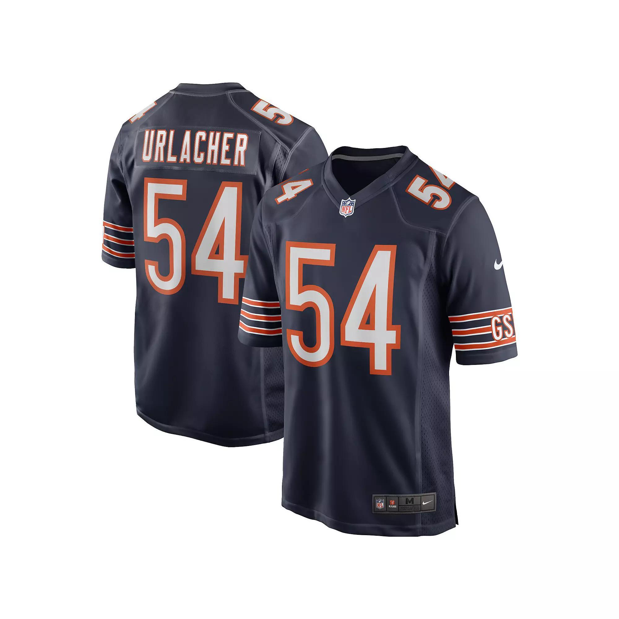 Men's Nike Brian Urlacher Navy Chicago Bears Game Retired Player Jersey, Size: Large, Blue Product Image