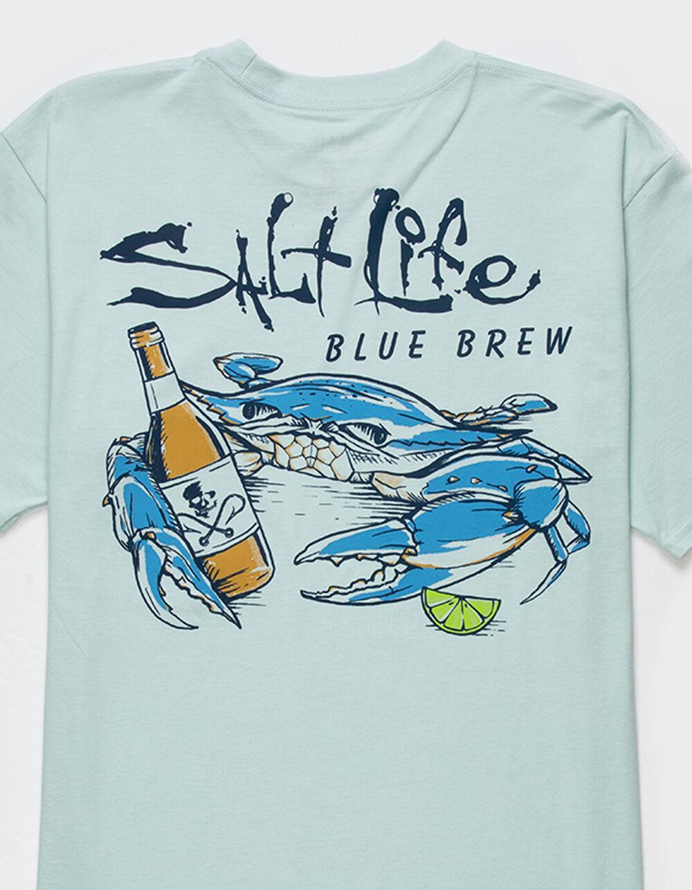 SALT LIFE Blue Brew Crab Mens Pocket Tee Product Image