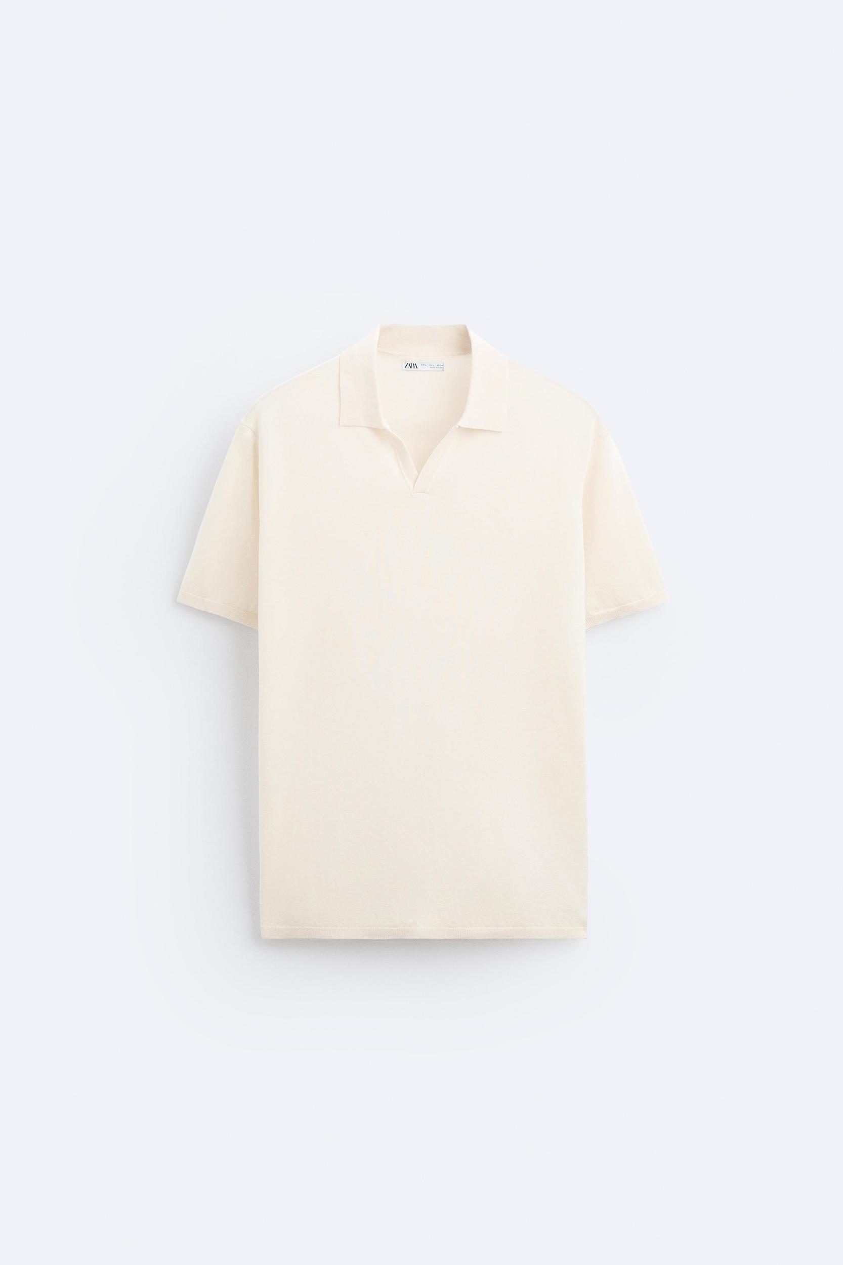 LYOCELL BLEND KNIT POLO SHIRT Product Image