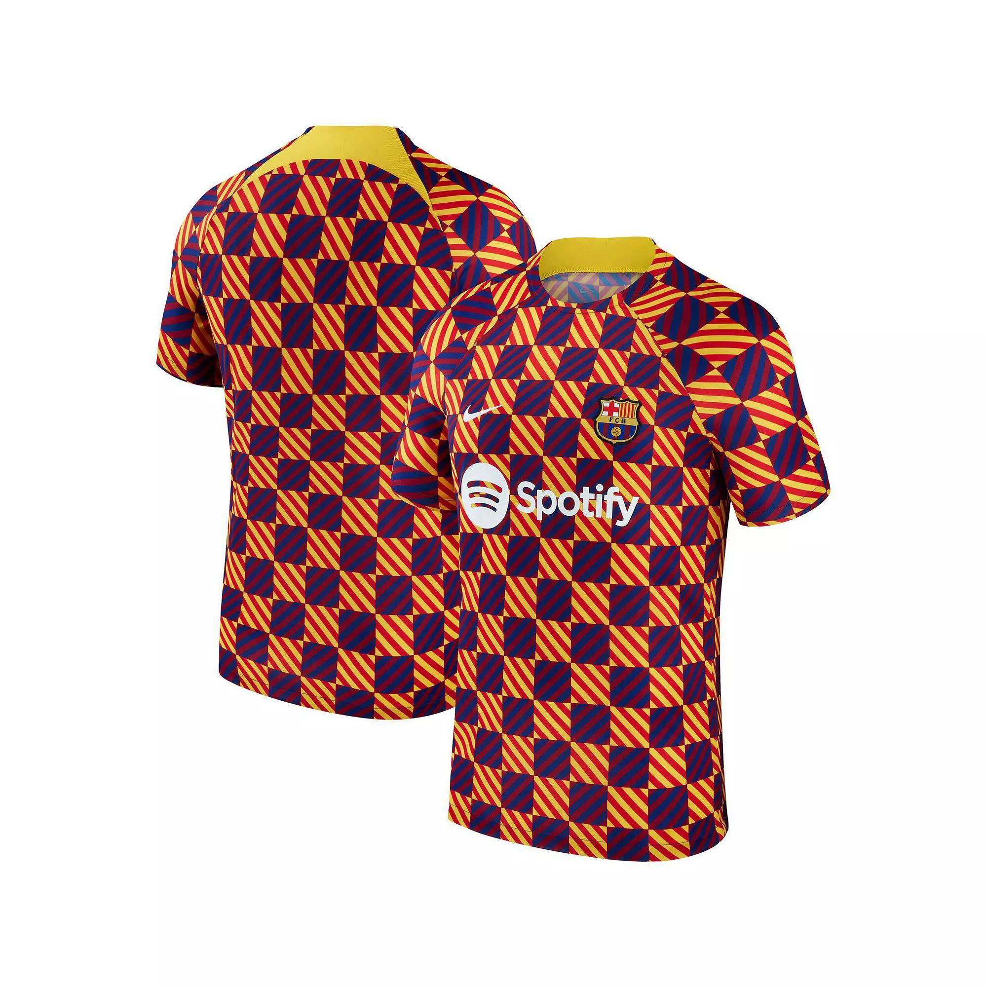 Men's Nike Yellow Barcelona 2023 Pre-Match Performance Top, Size: XL, Bar Yellow Product Image