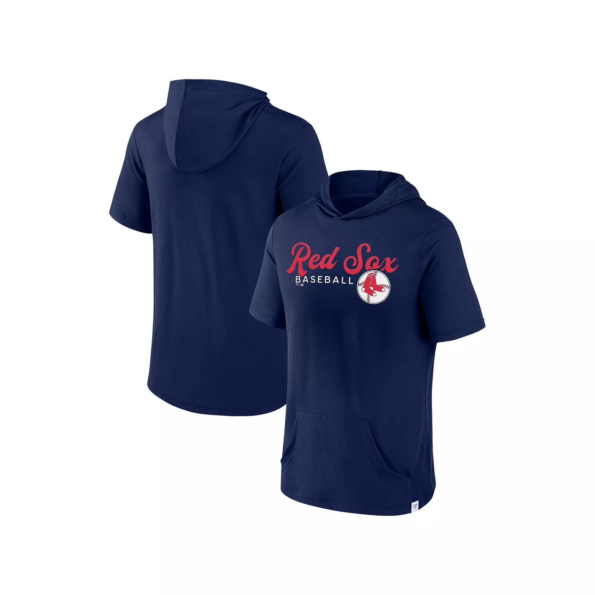 Men's Fanatics Branded Navy Detroit Tigers Offensive Strategy Short Sleeve Pullover Hoodie, Size: Medium, Blue Product Image