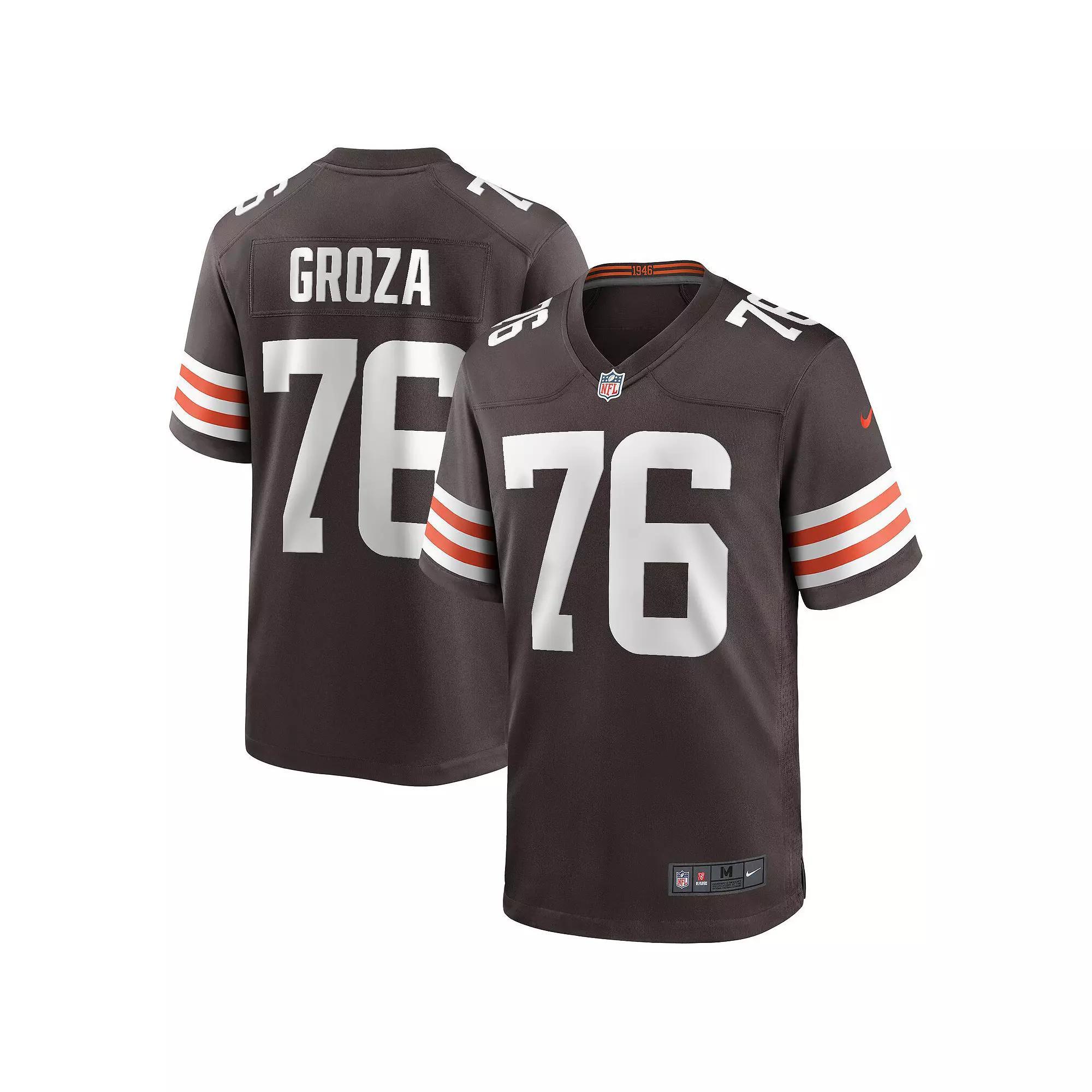 Men's Nike Lou Groza Brown Cleveland Browns Game Retired Player Jersey, Size: Small Product Image