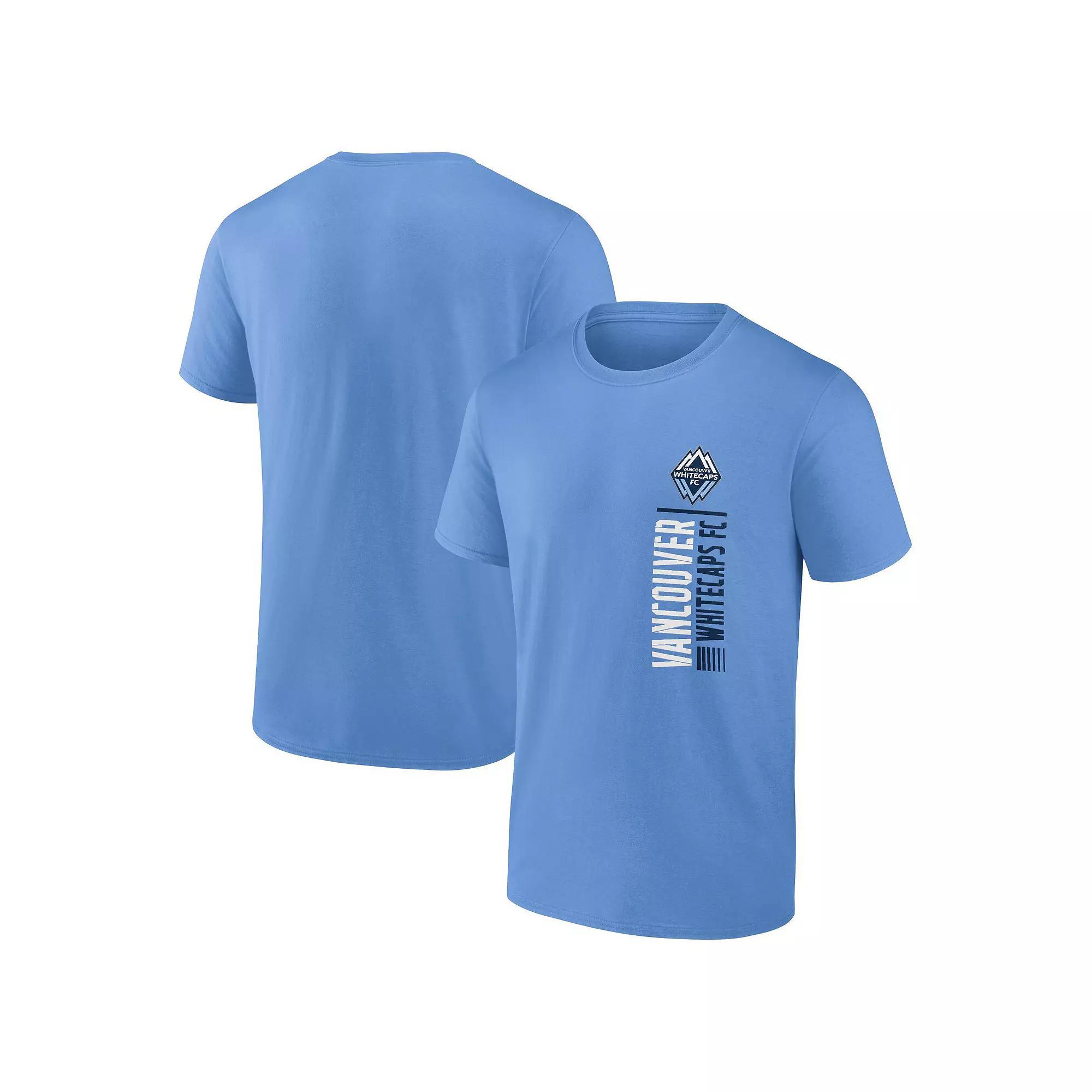Men's Fanatics Light Blue Vancouver Whitecaps FC Iconic Strong Stencil T-Shirt, Size: XL, Vwc Light Product Image