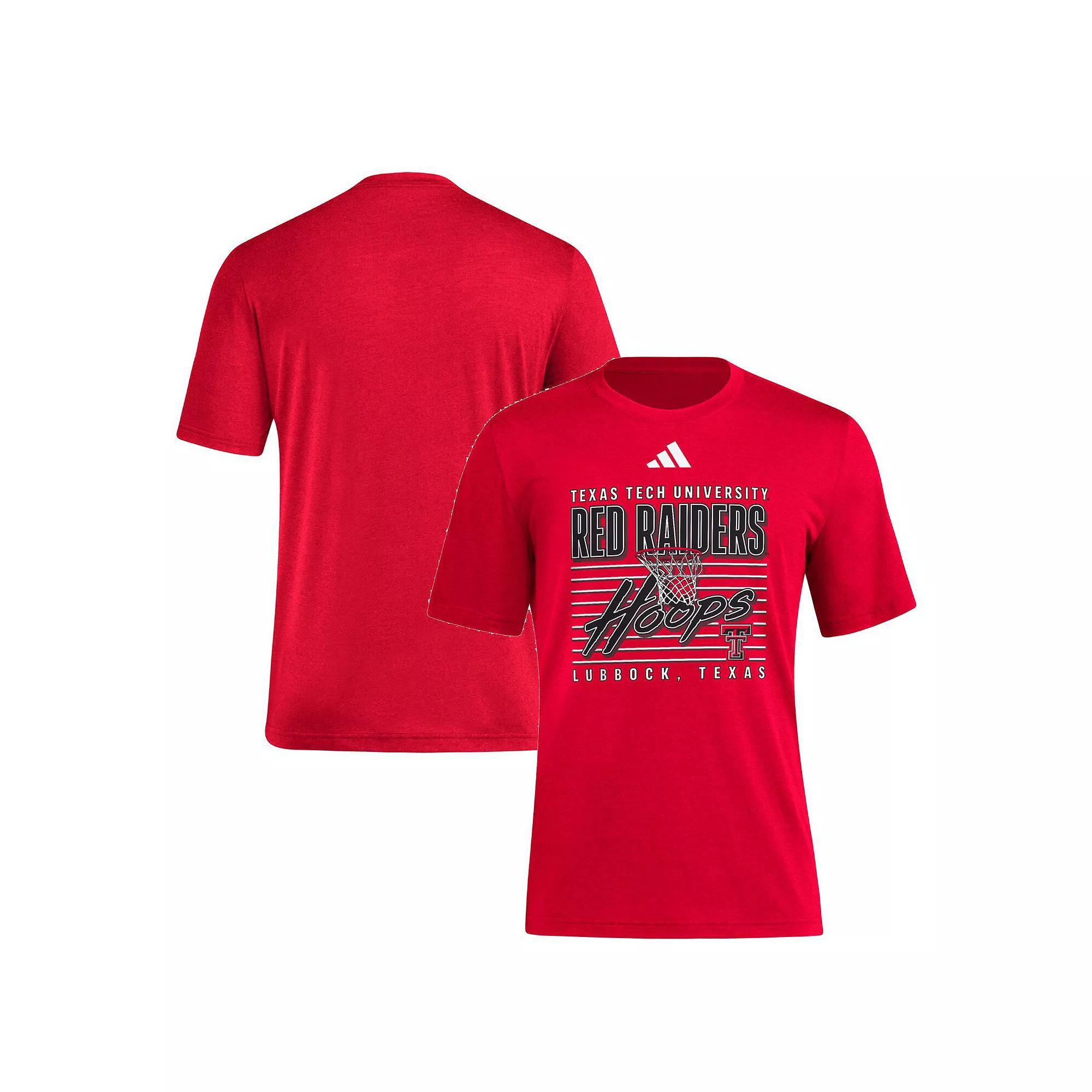 Men's adidas Red Texas Tech Red Raiders Locker Swish Tri-Blend T-Shirt, Size: Medium Product Image