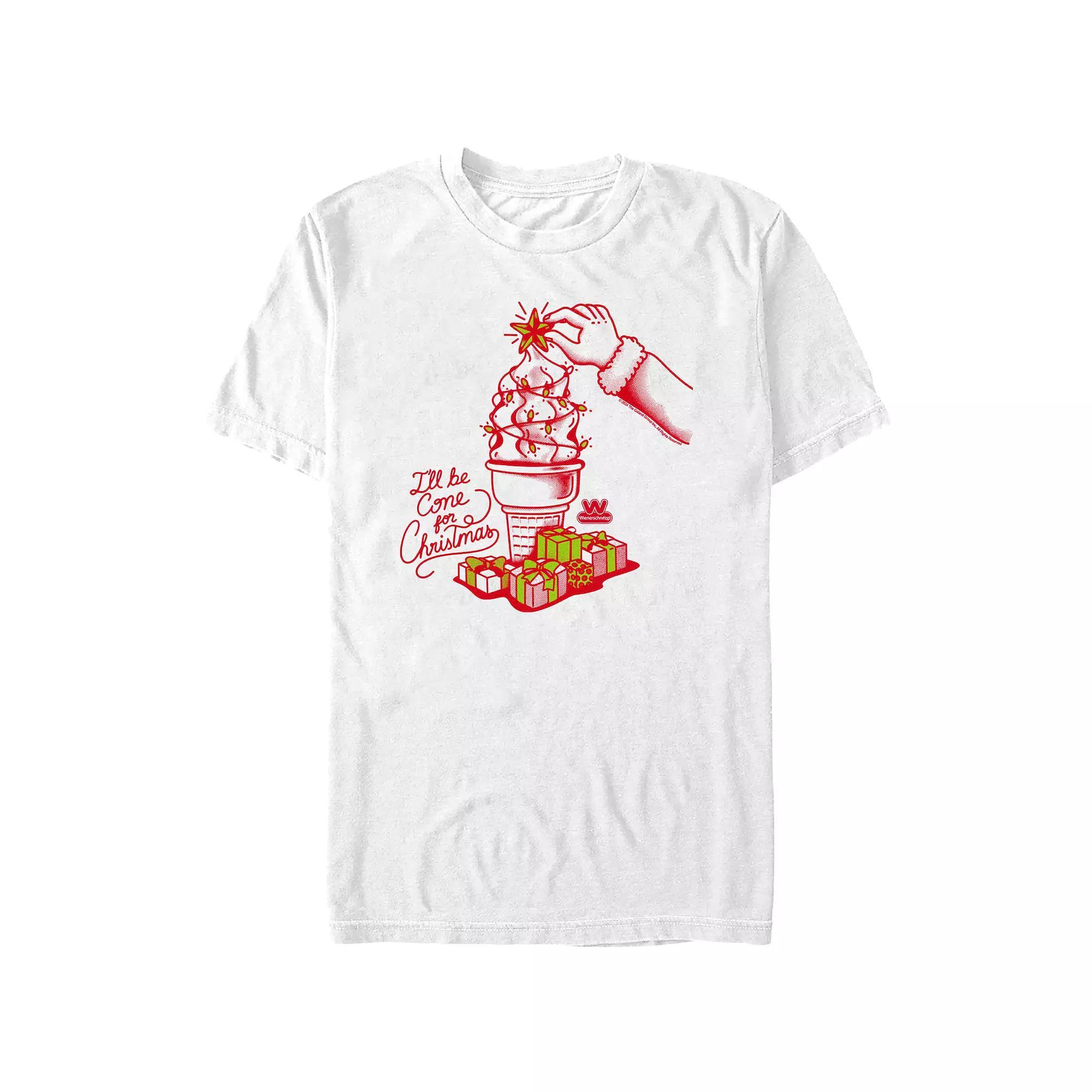 Men's Wienerschnitzel I'll Be Cone For Christmas Graphic Tee, Size: Large, White Product Image