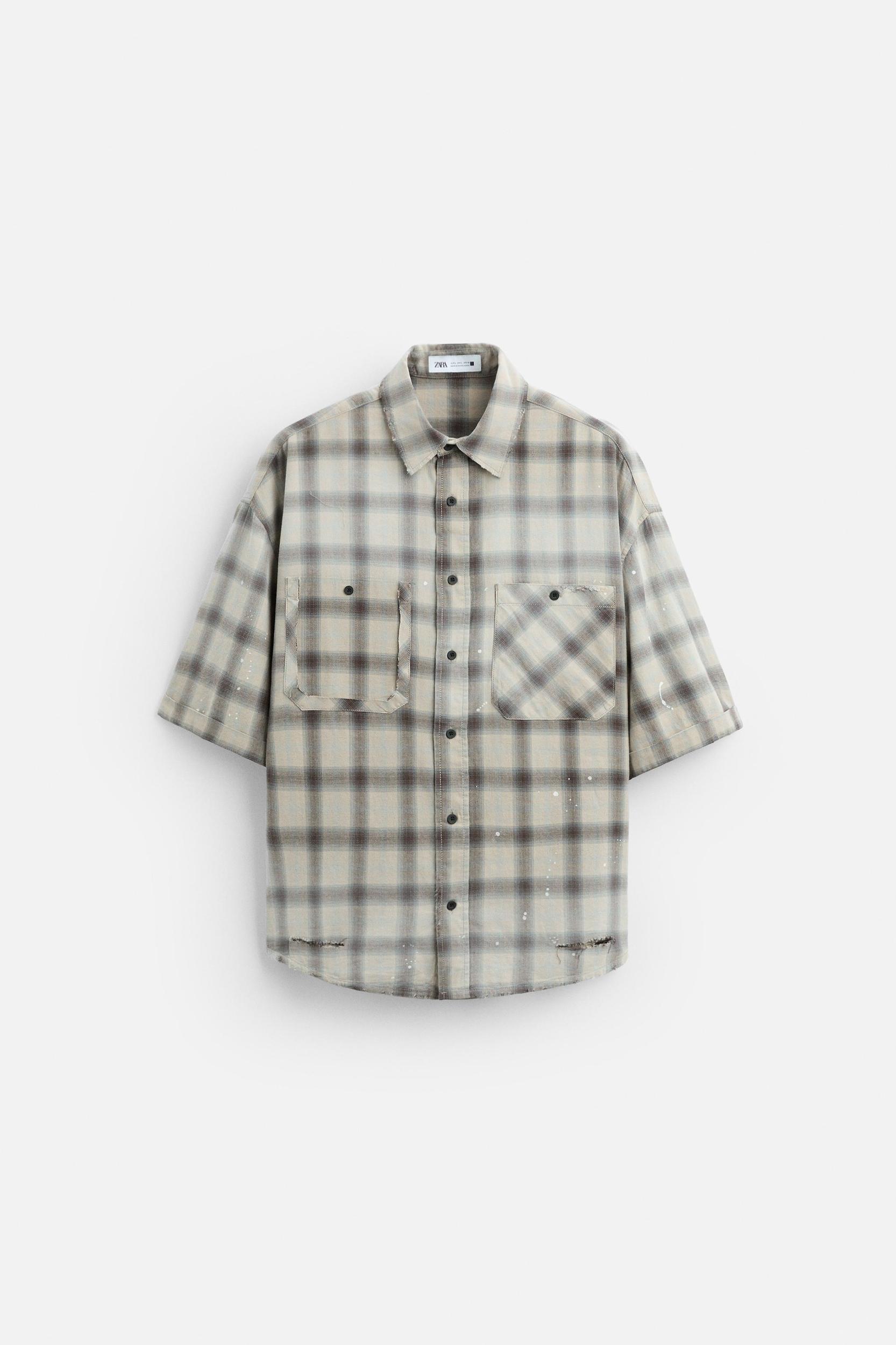 WASHED PLAID SHIRT Product Image