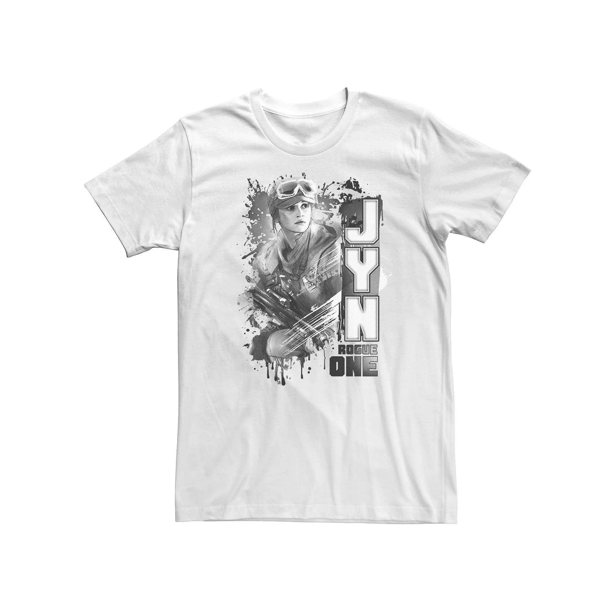 Big & Tall Star Wars Rogue One Jyn Paint Splatter Print Tee, Men's, Size: 3XL, White Product Image