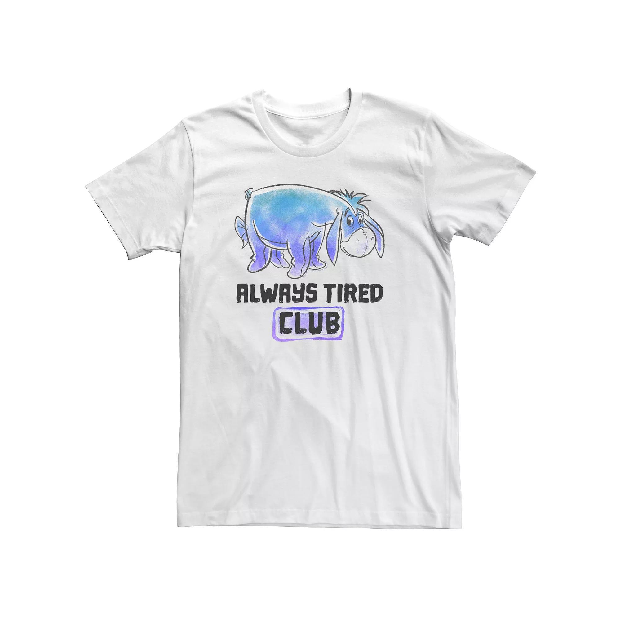 Disney's Winnie The Pooh Eeyore Big & Tall Always Tired Club Tee, Men's, Size: 3XL Tall, White Product Image