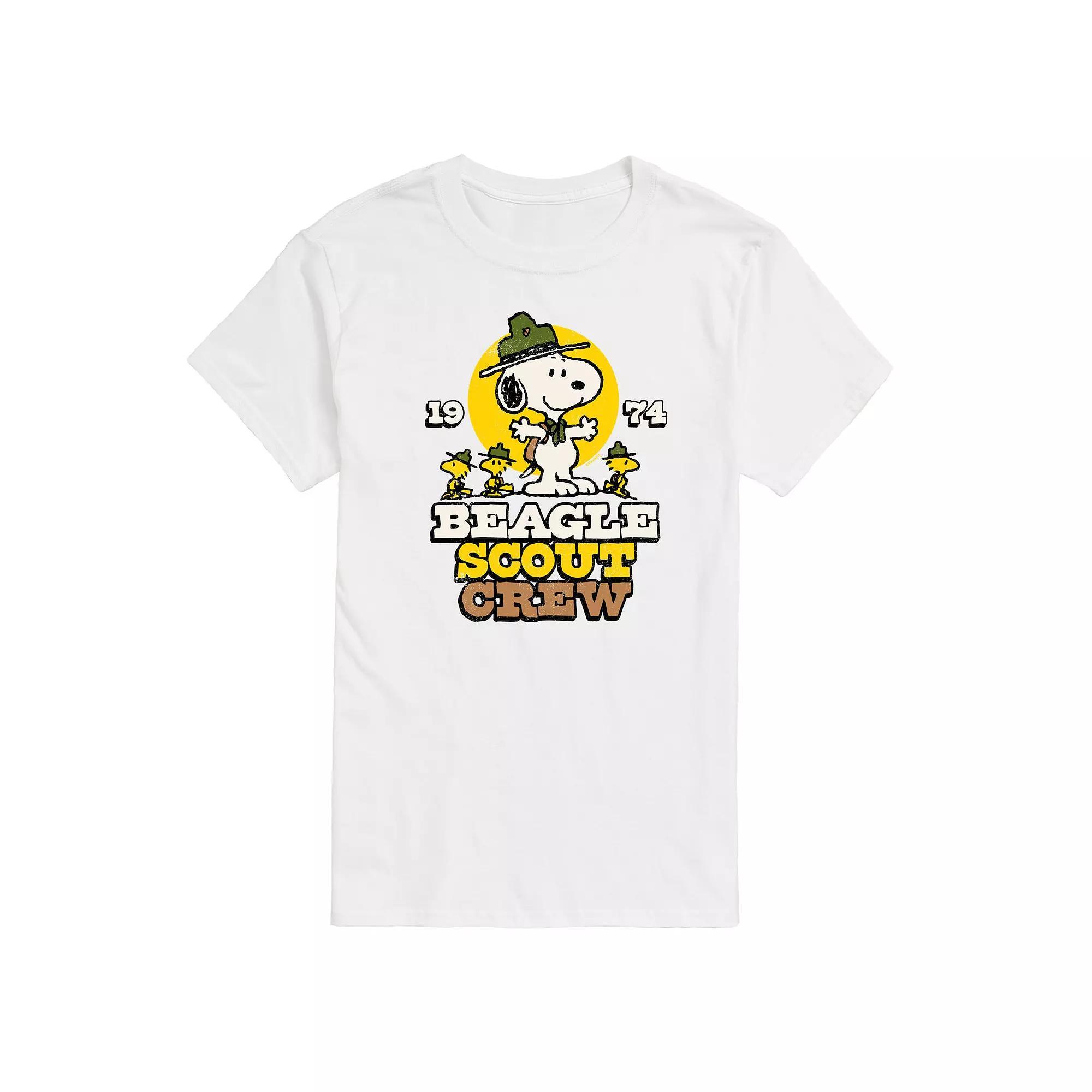Mens Peanuts Beagle Scout Crew Graphic Tee Product Image
