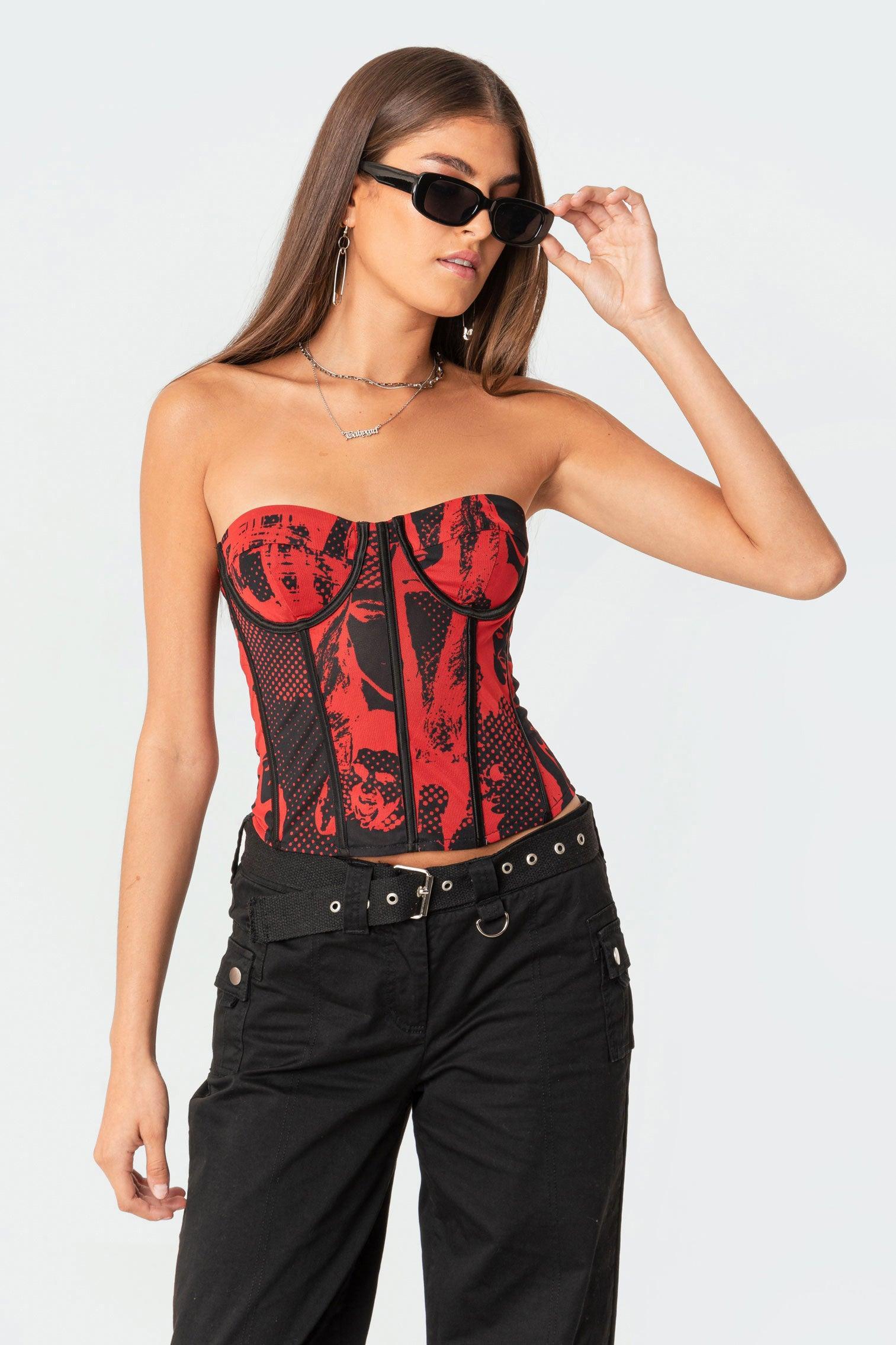 Aly Mesh Corset Top Product Image