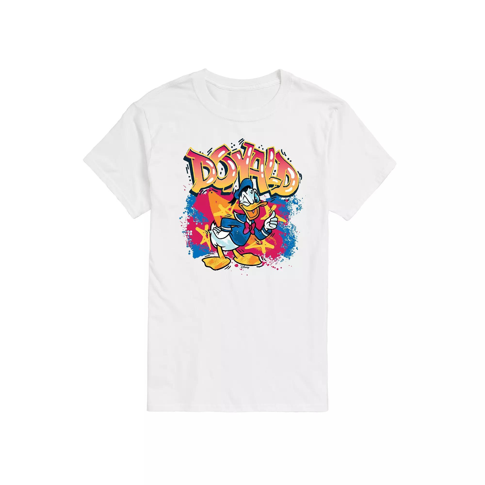 Disneys Donald Duck Big & Tall Graffiti Graphic Tee, Mens Product Image