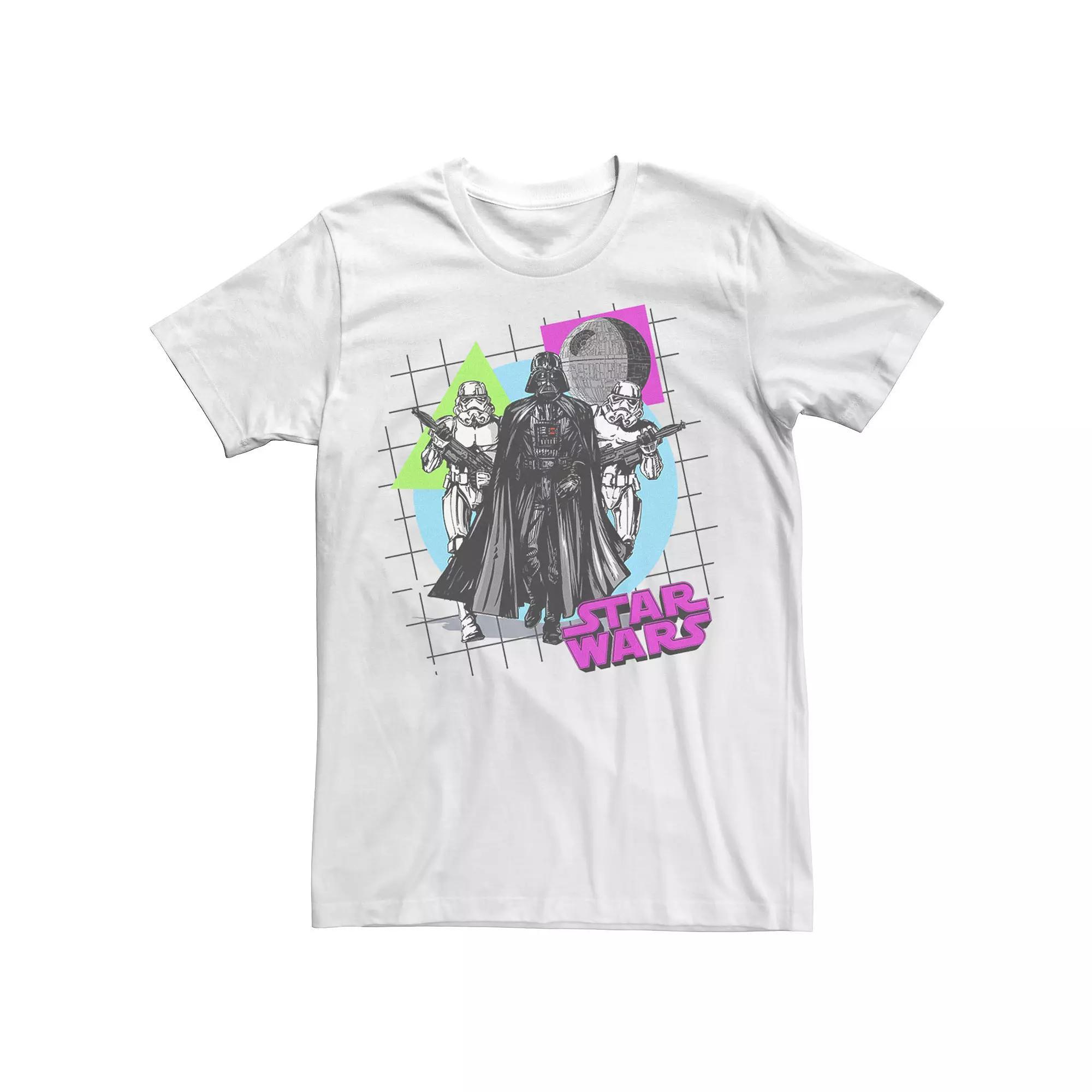 Men's Star Wars Darth Vader And Stormtroopers Retro Shapes Tee, Size: XXL, White Product Image