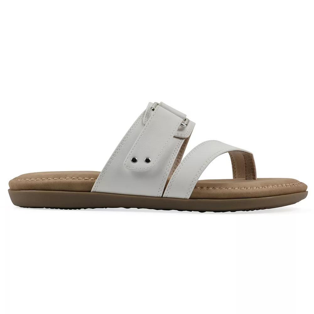 Cliffs by White Mountain Fancify Women's Slip-on Sandals, Size: 7.5 Medium, White Burnished Smo Product Image