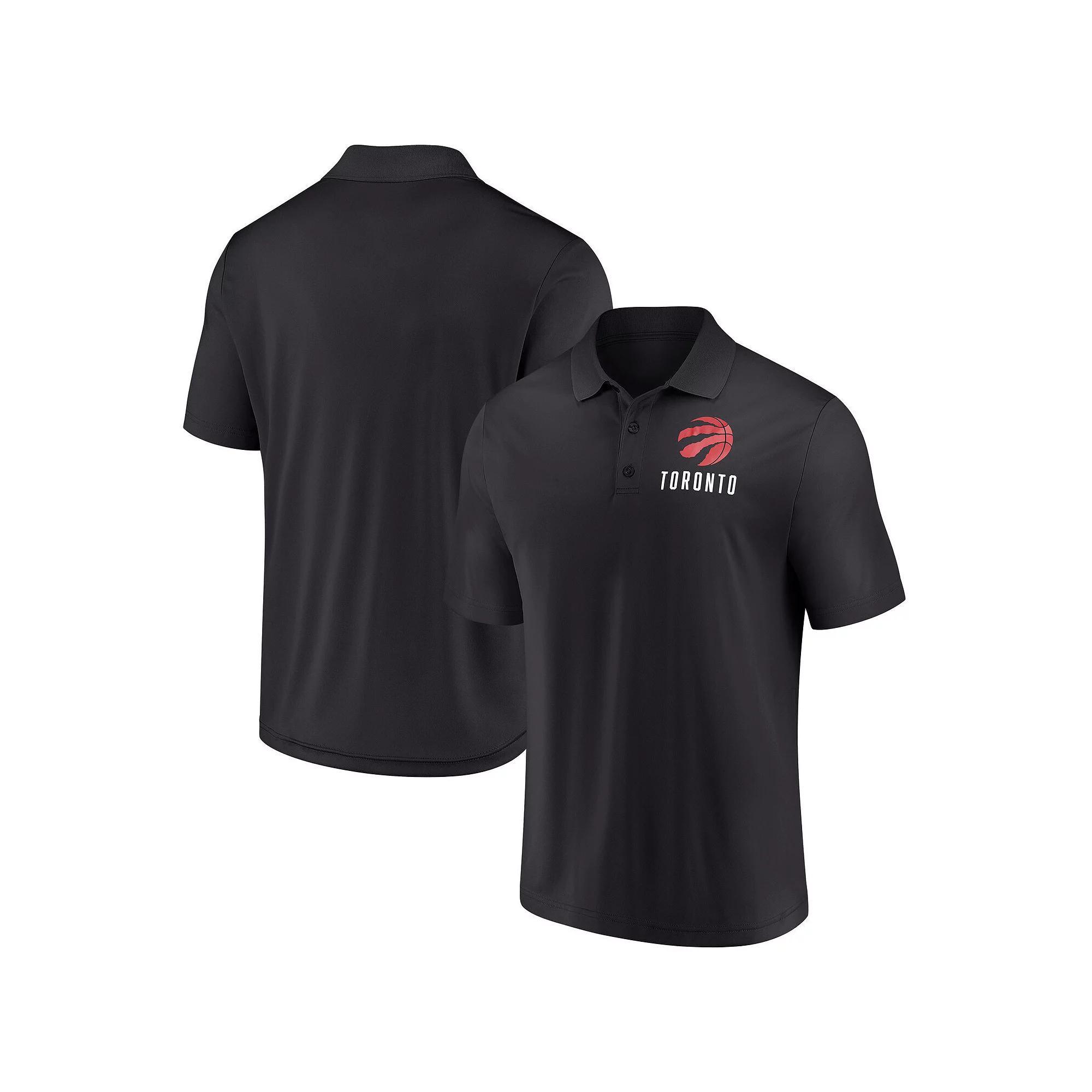 Men's Fanatics  Black Toronto Raptors Lockup Polo, Size: XXL, Rpt Black Product Image