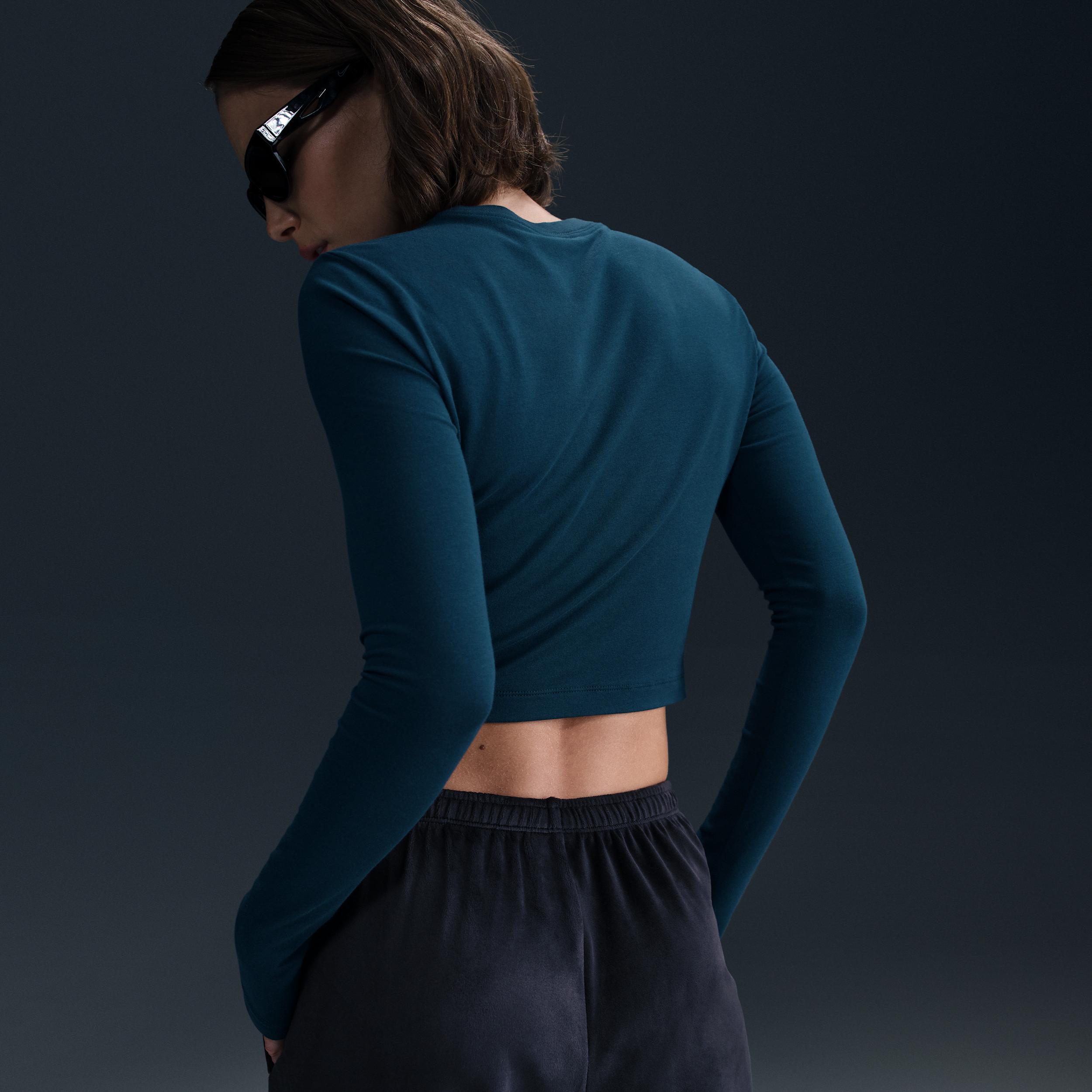 Women's Nike Sportswear Chill Knit Slim Long-Sleeve Cropped Top Product Image