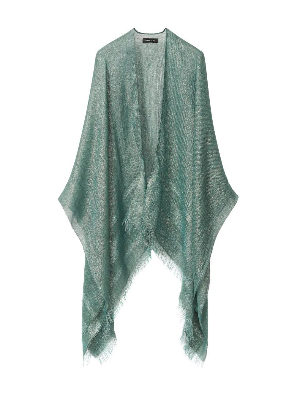 FABIANA FILIPPI Metallic-threading Cape In Green Product Image