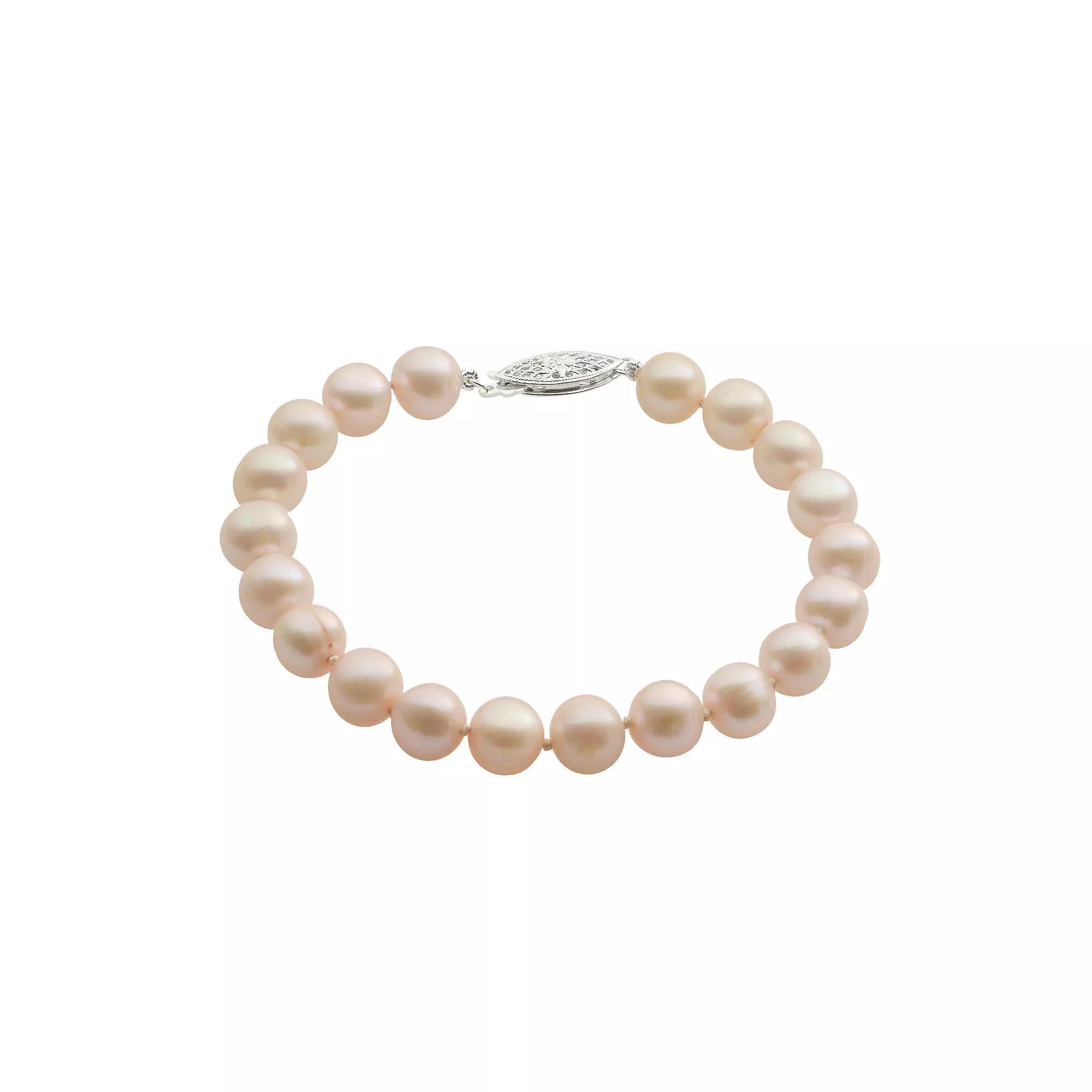 PearLustre by Imperial Dyed Freshwater Cultured Pearl Sterling Silver Bracelet, Womens Pink Product Image