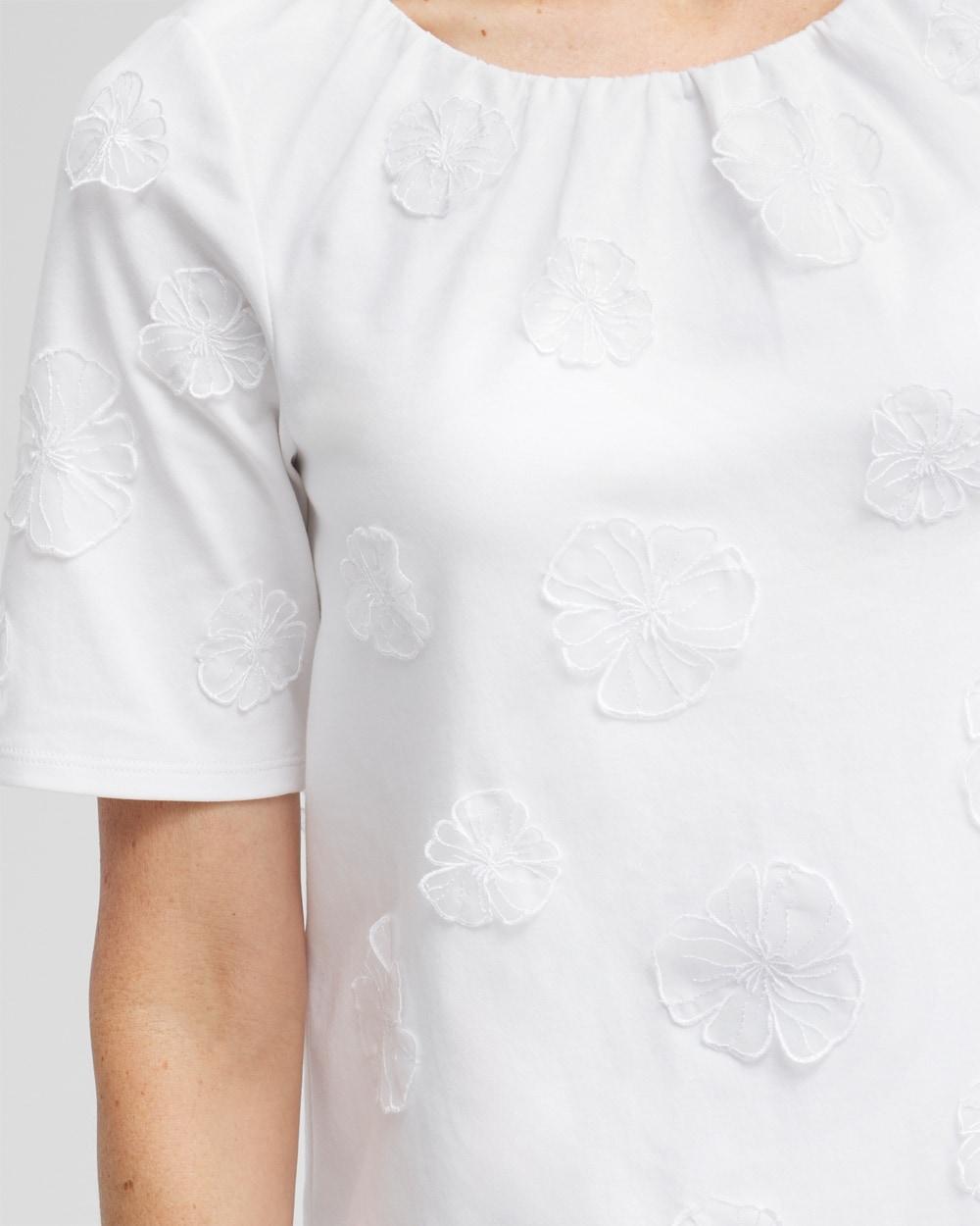 3D Applique Bubble Hem Top Product Image