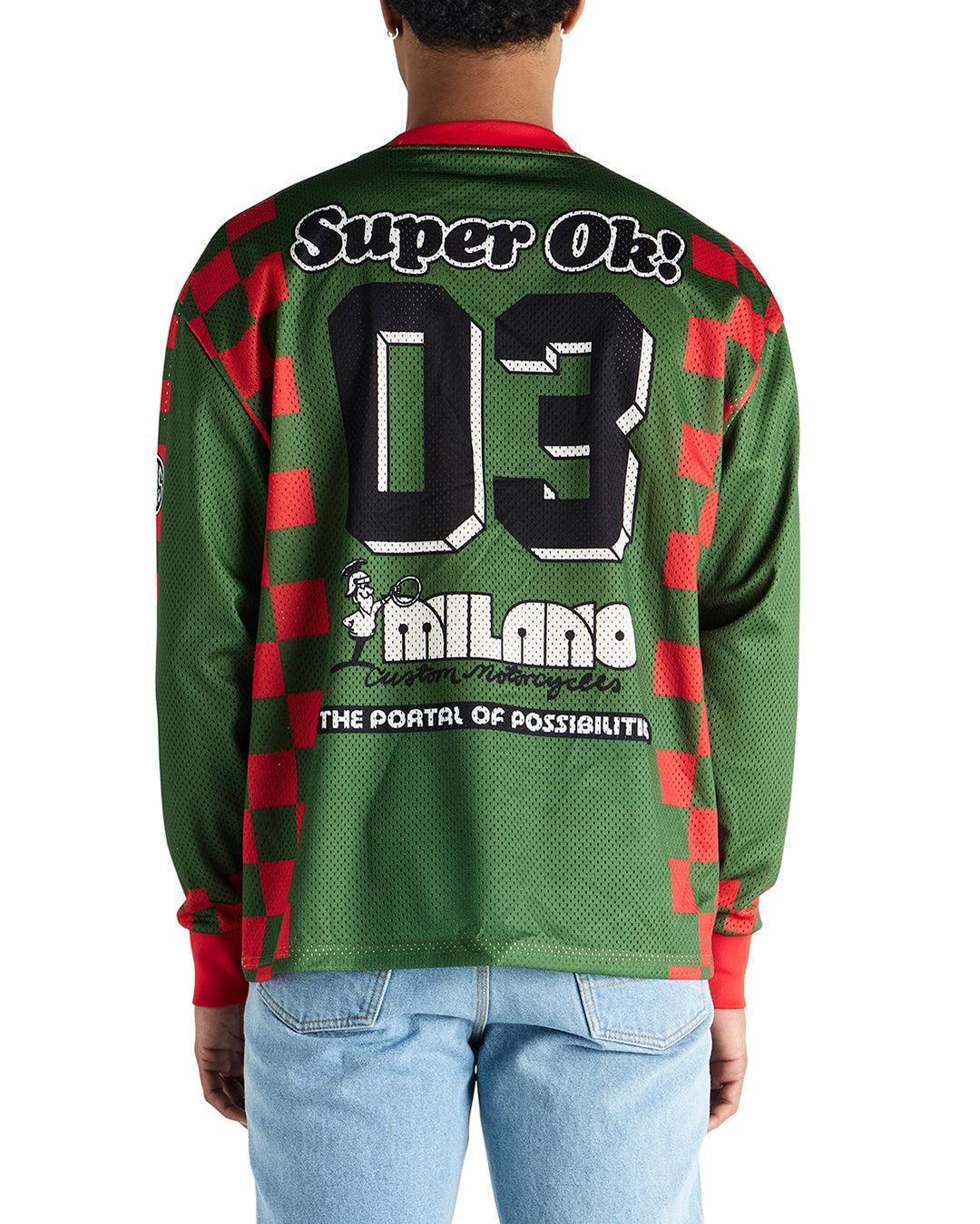 Overlap Moto Jersey - Green Bee Product Image