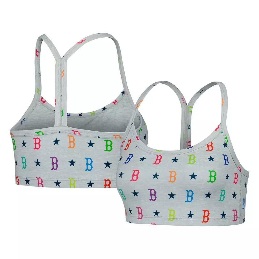 Women's Gray Boston Red Sox TLC Rainbow Bra, Size: XS, Grey Product Image