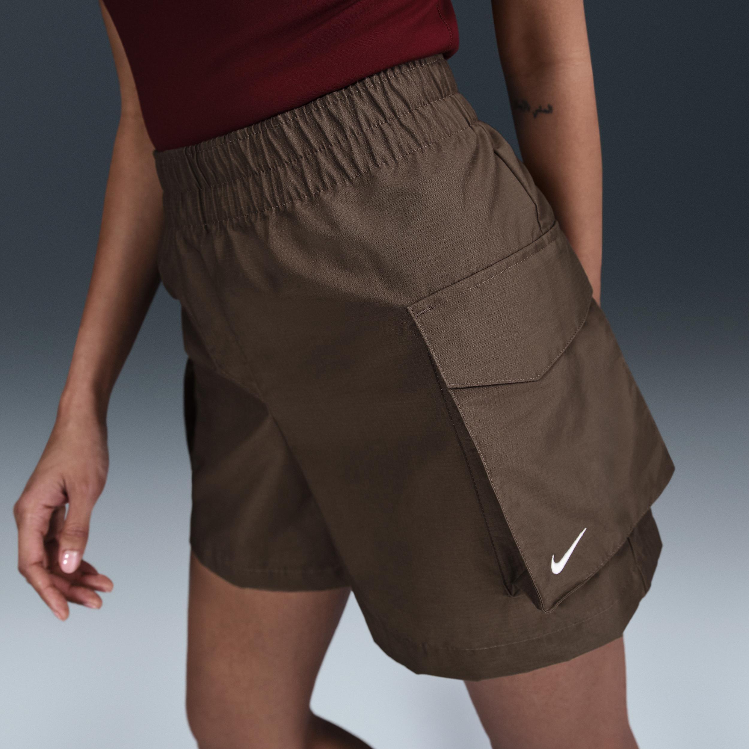 Women's Nike Sportswear Essential Woven High-Waisted 5" Cargo Shorts Product Image
