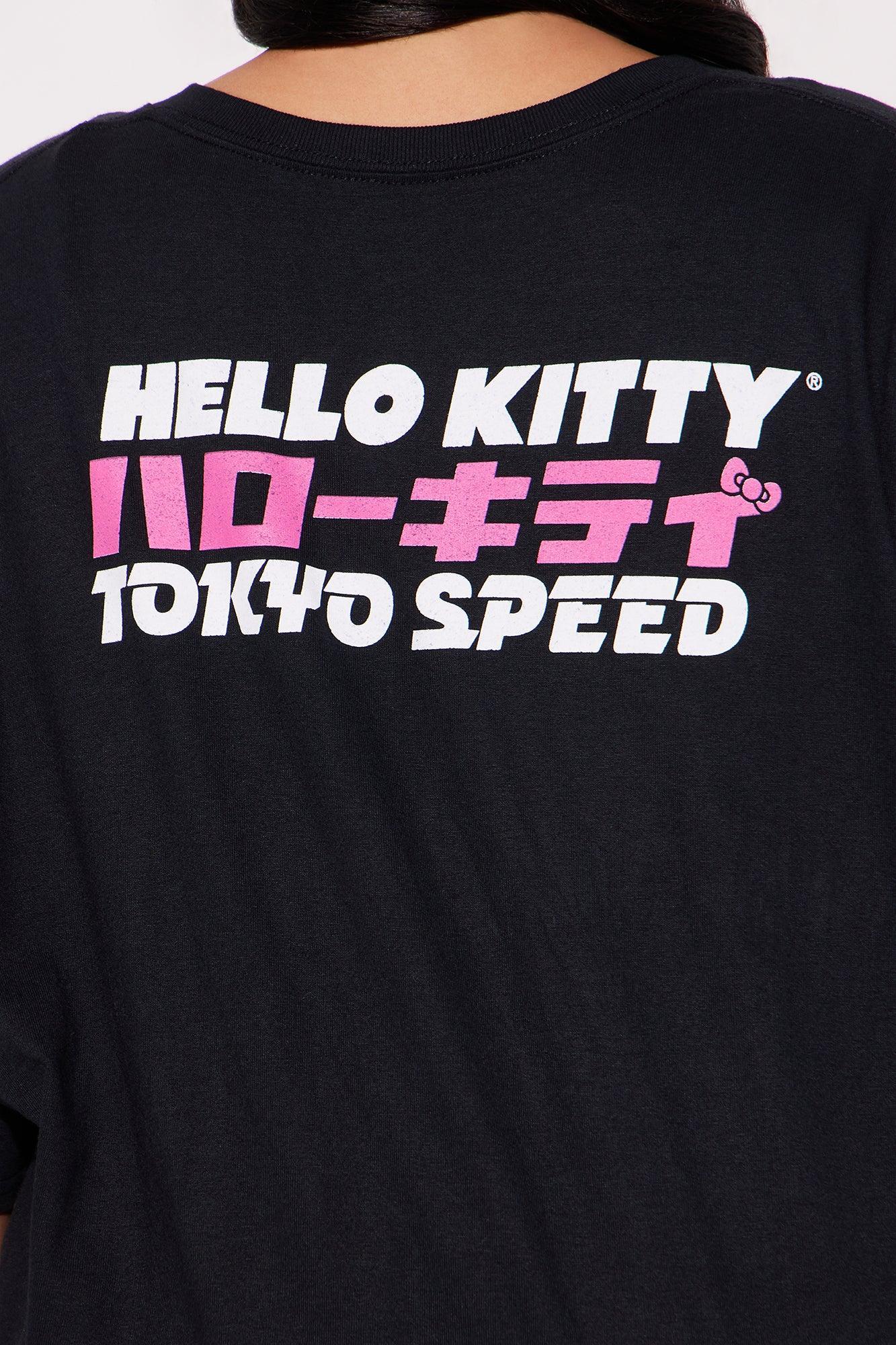 Hello Kitty Racing Oversized Tee - Black Product Image