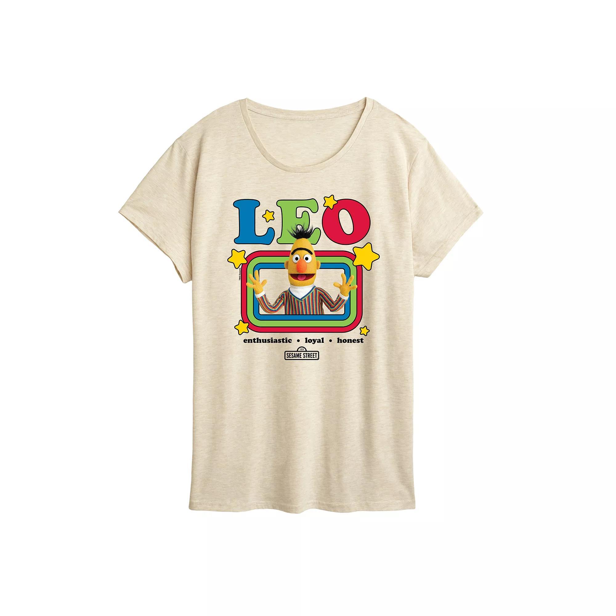 Womens Sesame Street Bert Leo Graphic Tee Product Image