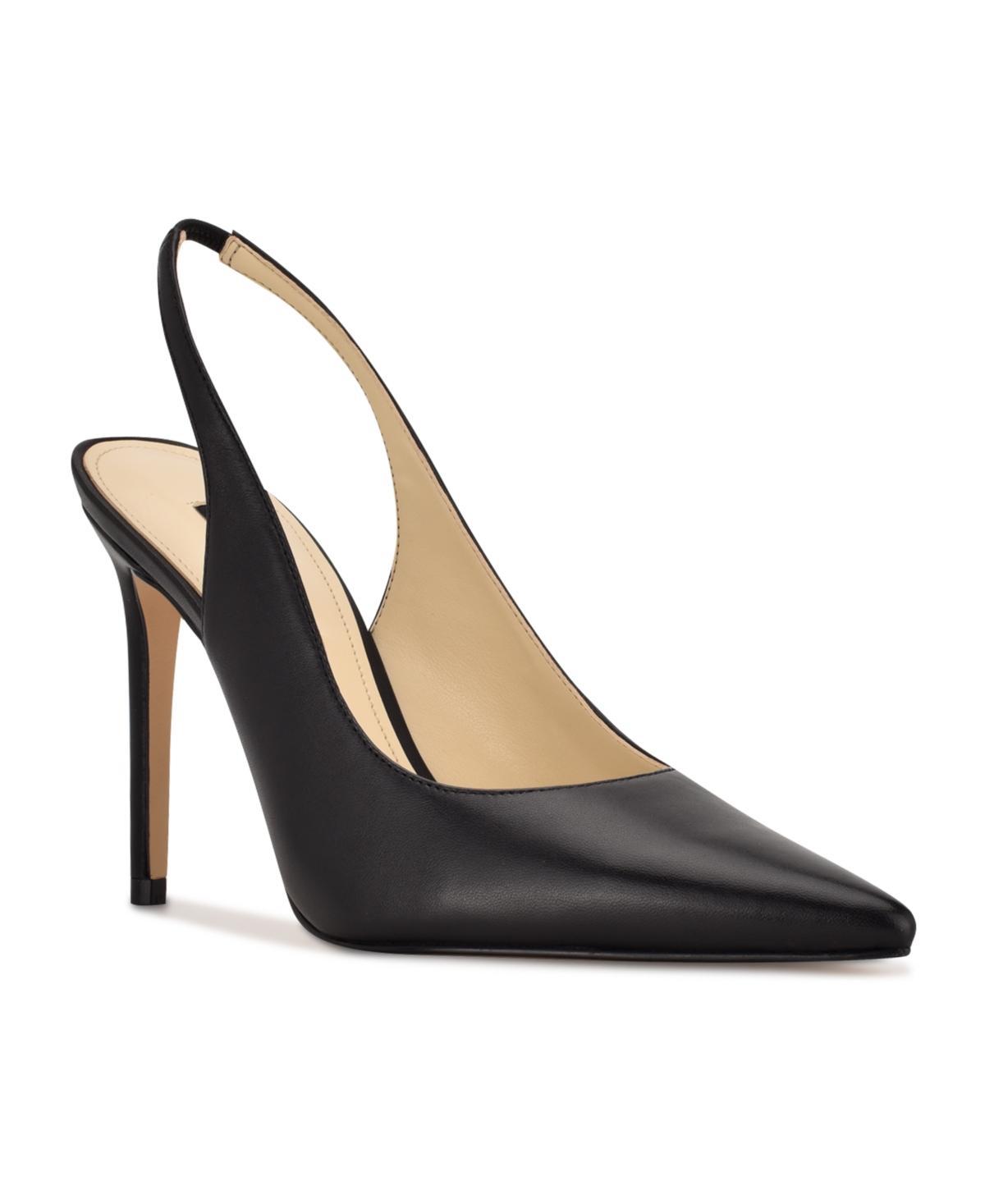 Nine West Feather Women's Sling Back Pumps, Size: 8.5, Black Mesh Product Image