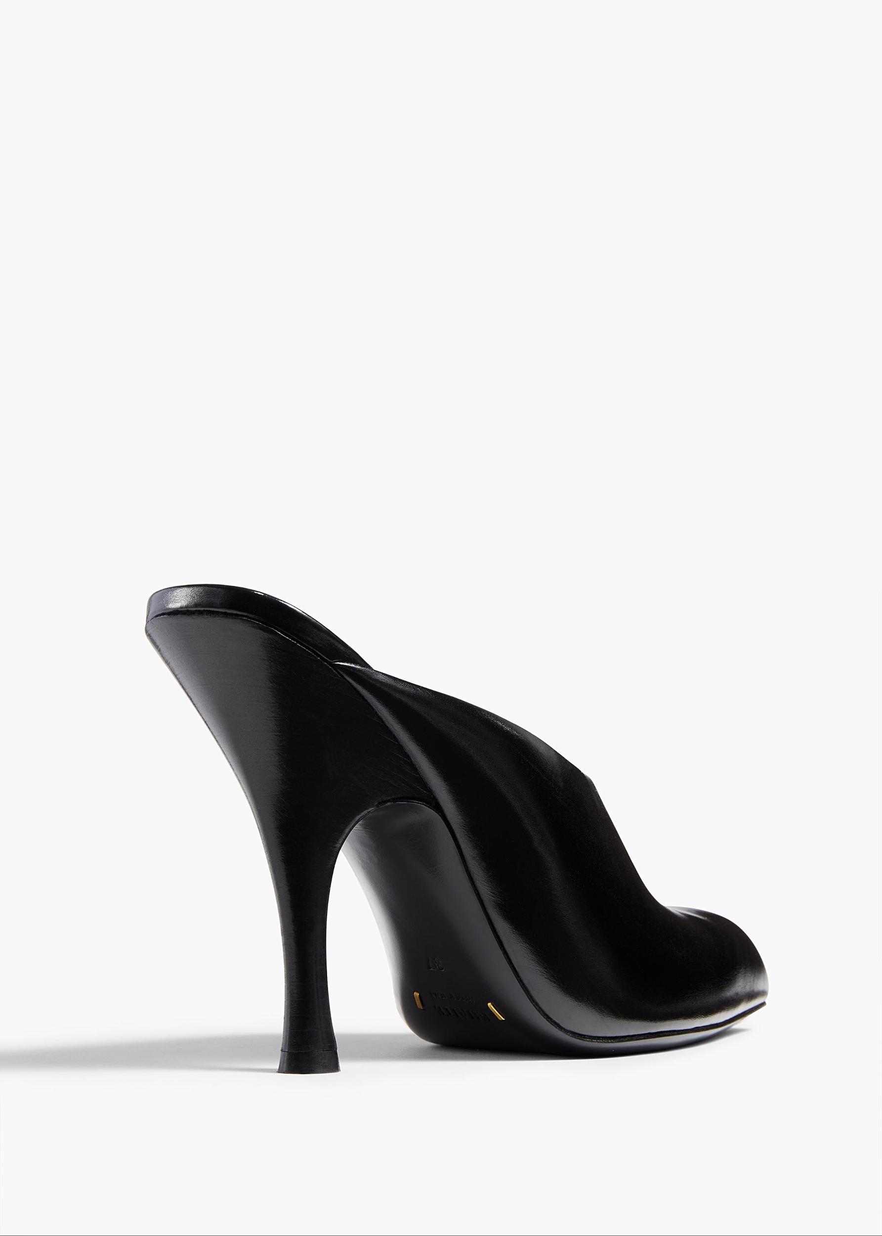 Colt Mule in Black Glazed Leather Product Image