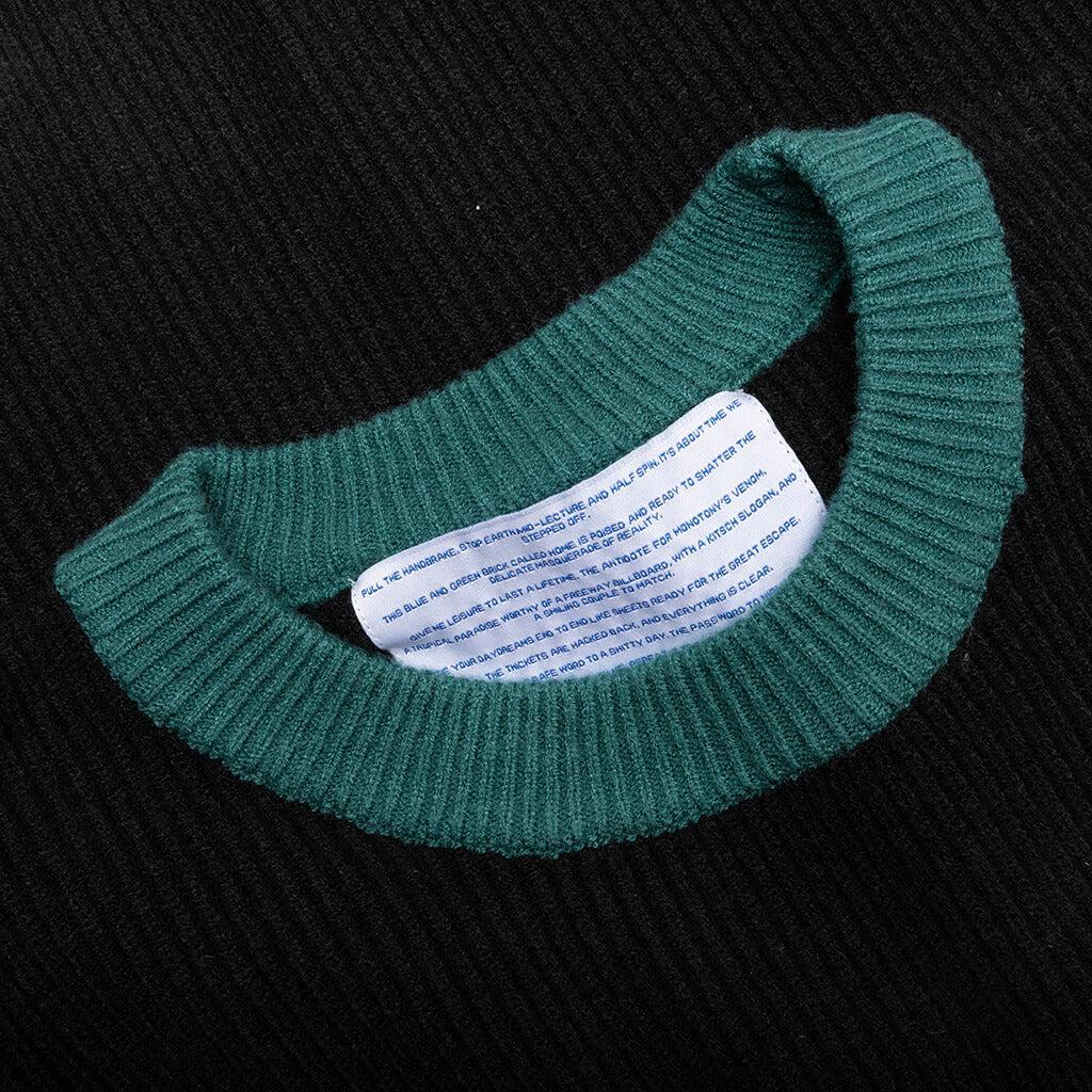 Slow Down Beaded Knit Sweater - Black Male Product Image