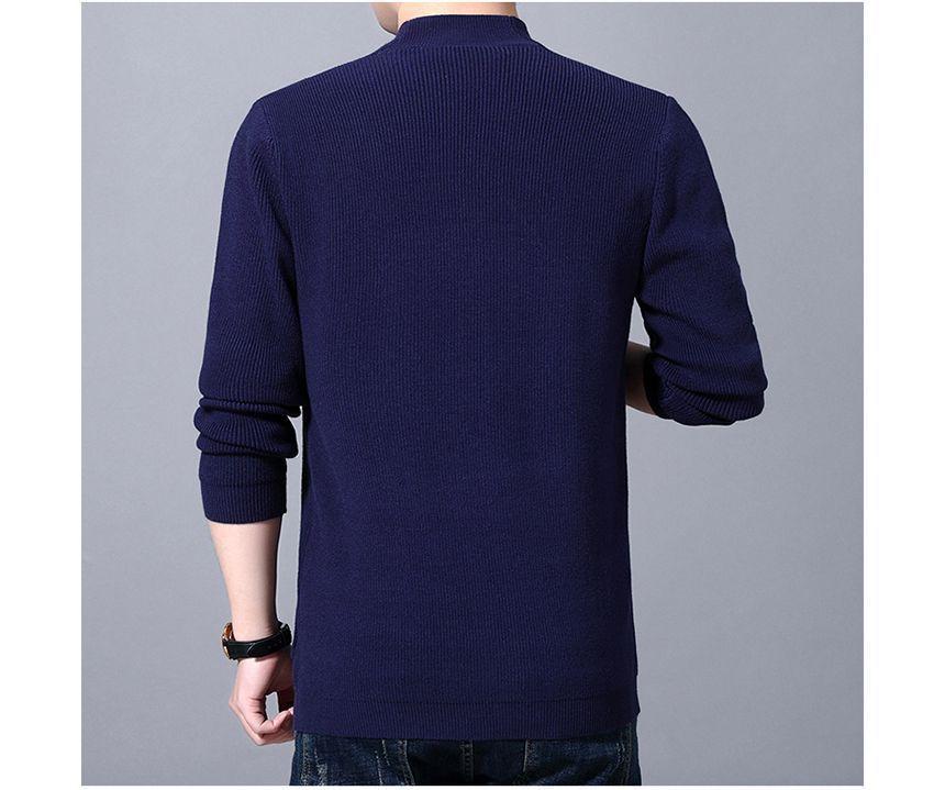 V-Neck Plain Cardigan Product Image