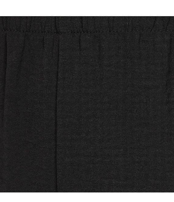 IC Collection Crinkle Woven Elastic Waist Wide Leg Pull-On Pants Product Image