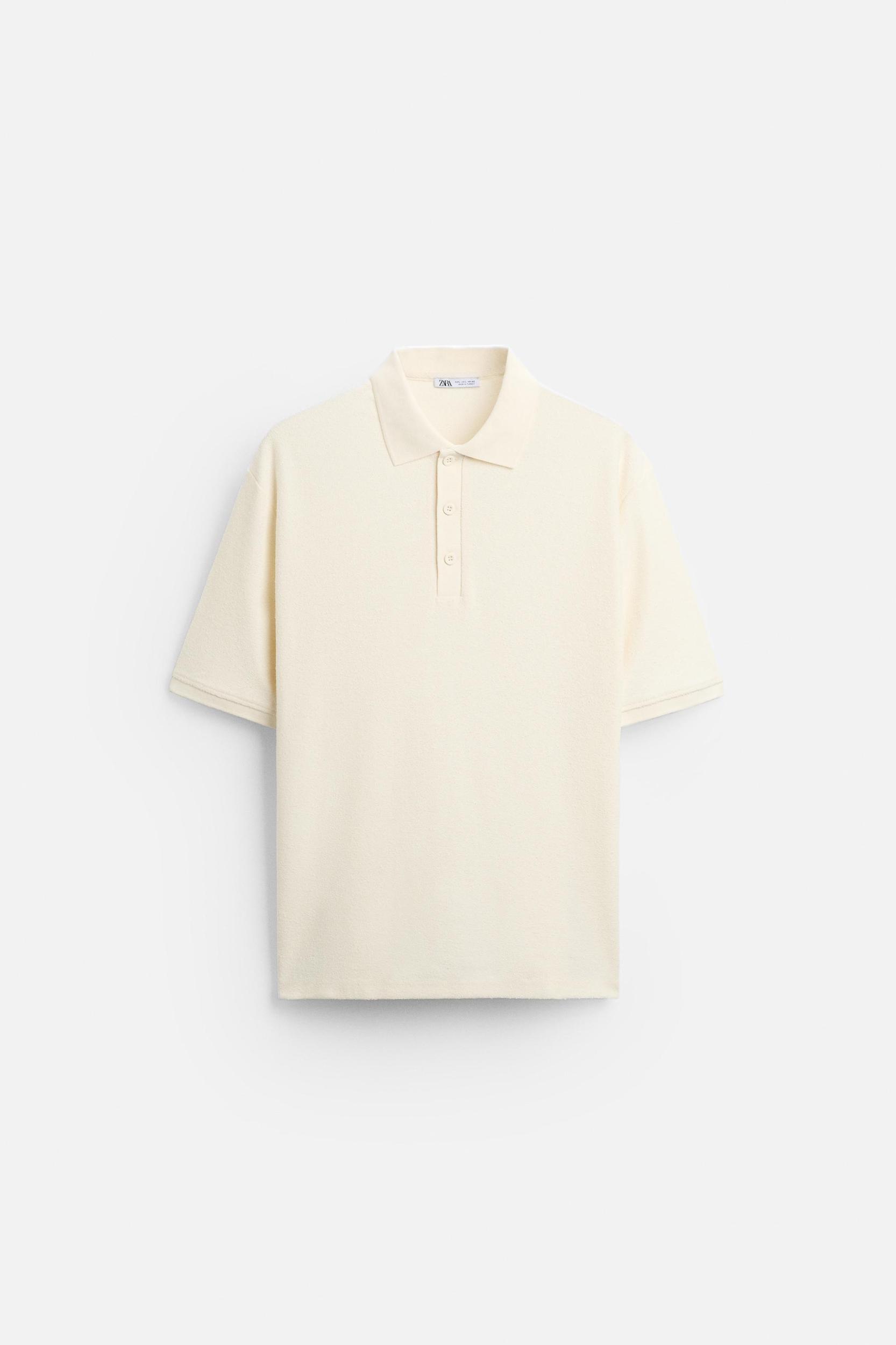 TEXTURED BOUCLÉ POLO SHIRT Product Image