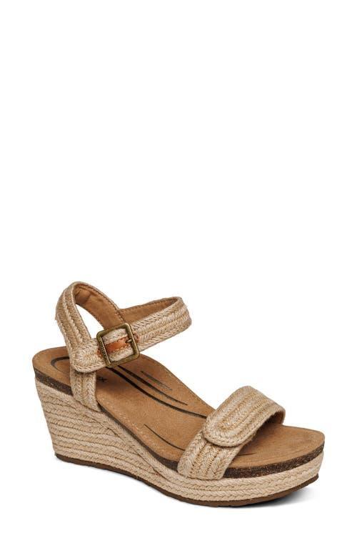 Aetrex Sydney Espadrille Platform Banded Wedge Sandals Product Image