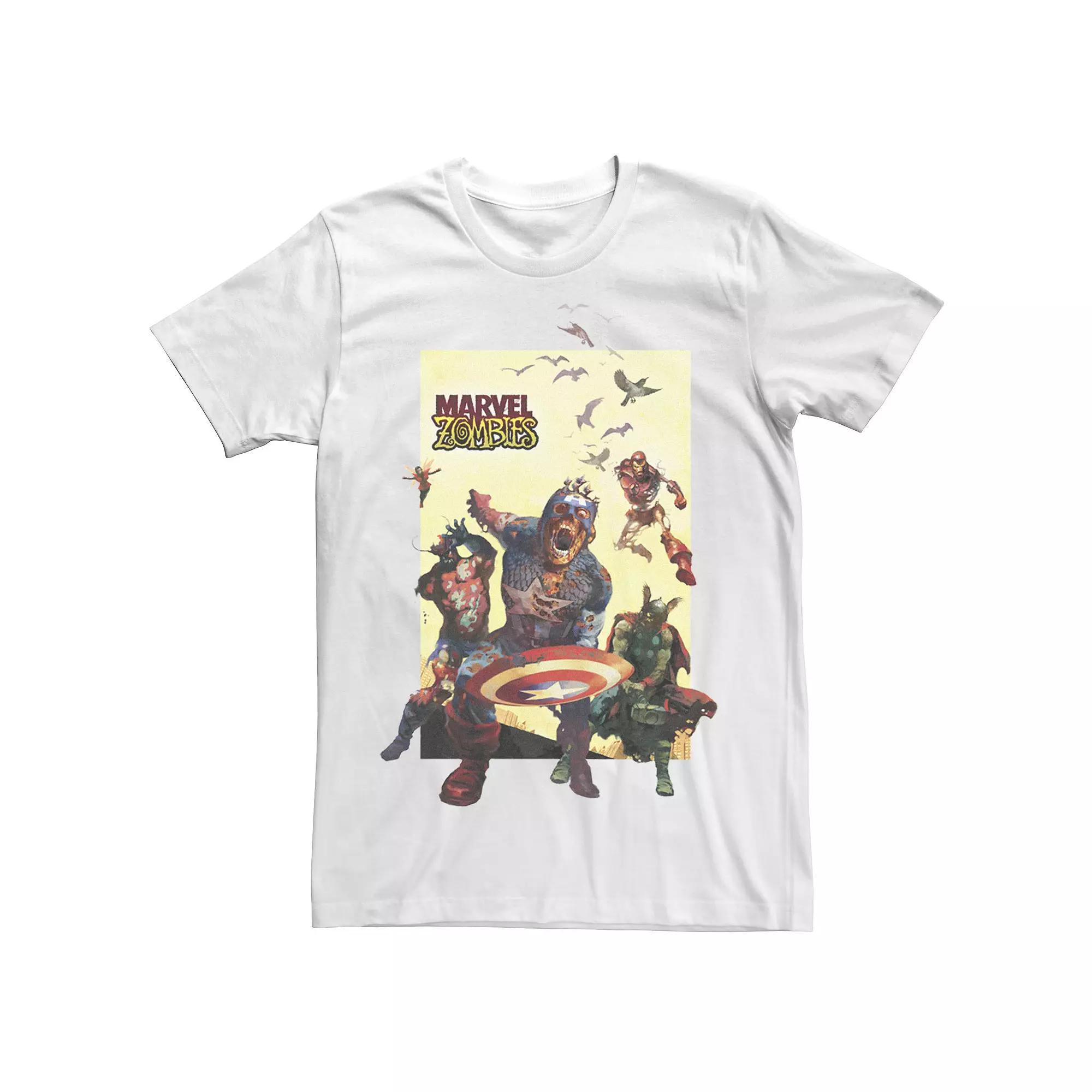 Men's Marvel Zombies Avengers Group Shot Zombie Graphic Tee, Size: XXL, White Product Image