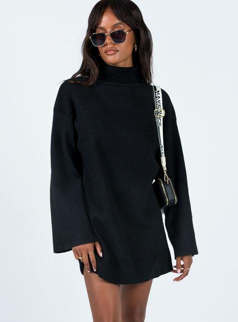 Sonelle Knit Mini Dress Black Product Image