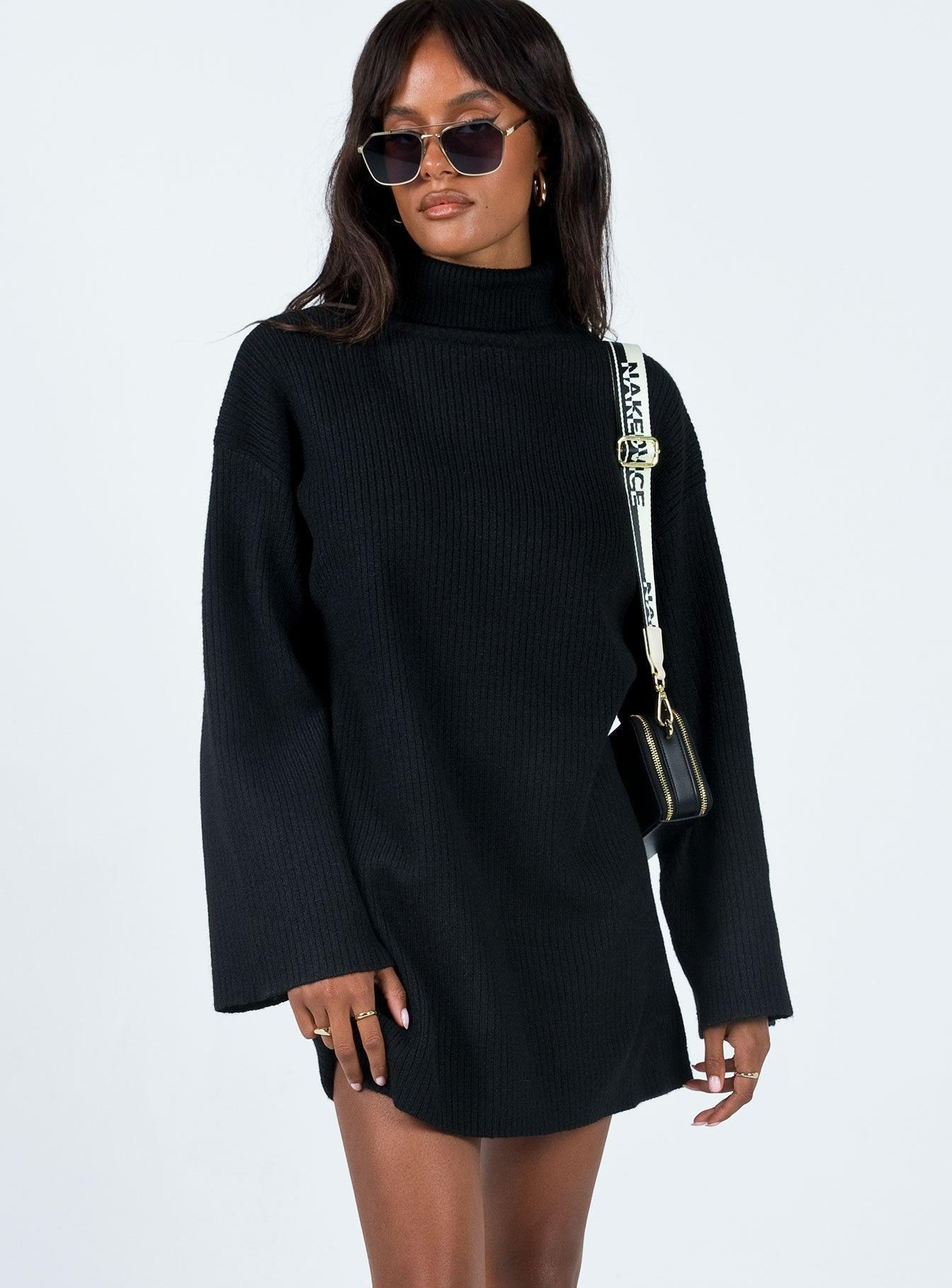 Sonelle Knit Mini Dress Black Product Image