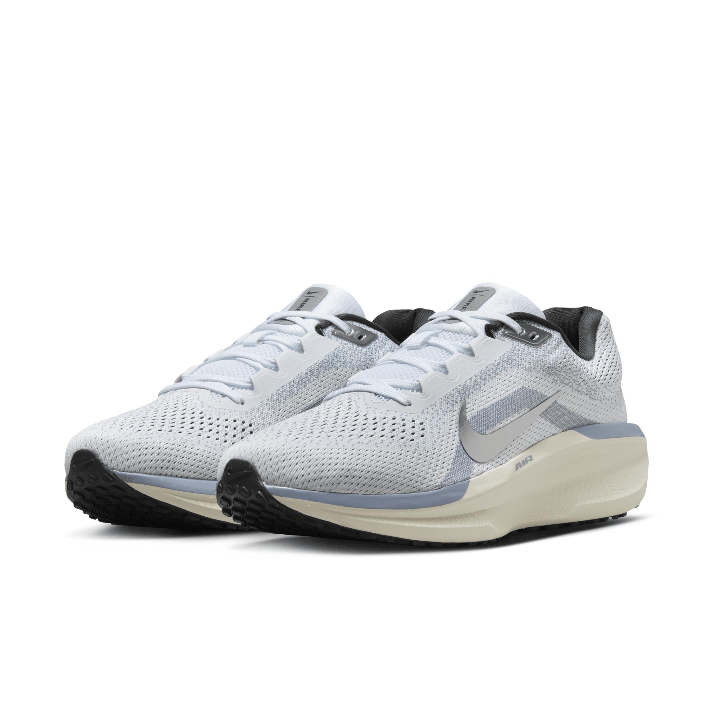 Nike Winflo 11 Men's Road Running Shoes, Size: 10, White Grey Silver Product Image