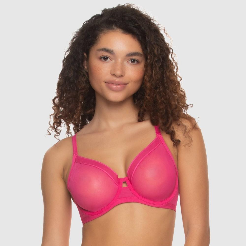 Women's Paramour by Felina Ethereal Mesh Bra 115159, Size: 36 D, Black Product Image