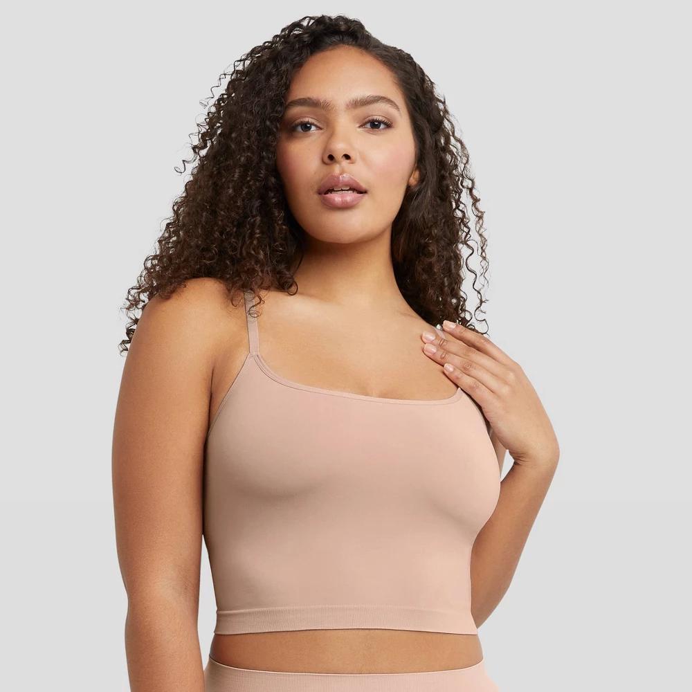 Maidenform M Womens Seamless Smoothing Cropped Cami MST002 - Evening Blush 2XL: Nylon Spandex Knit Shapewear Camisole Product Image