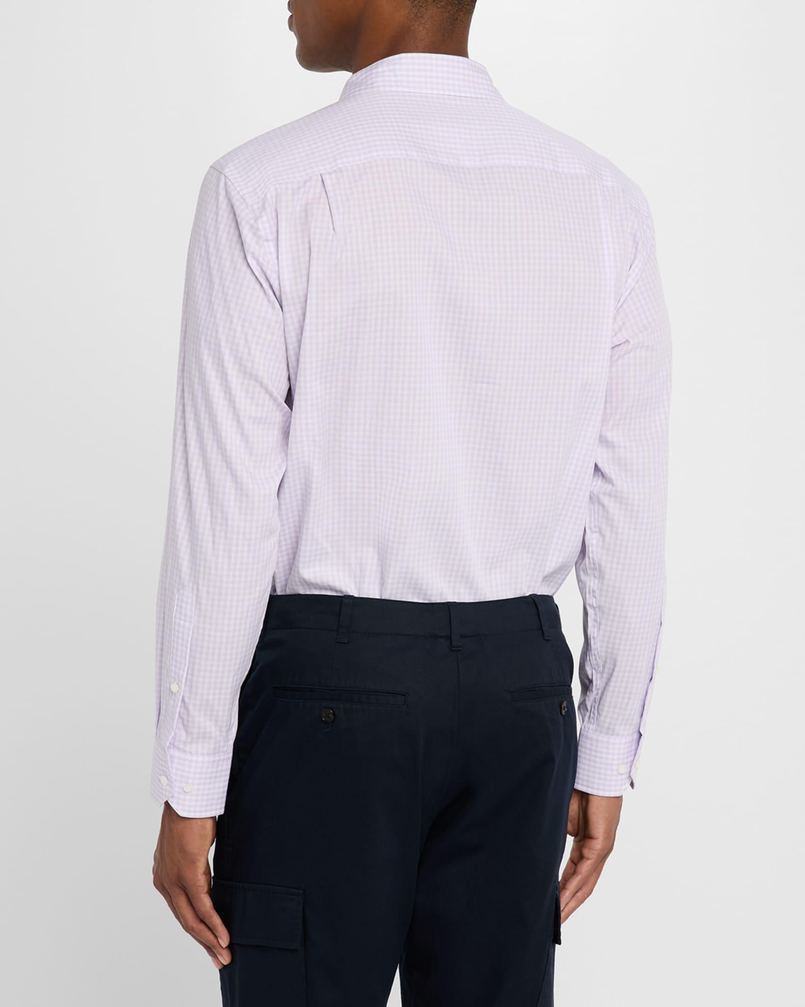 Men's Capri Cotton Mini-Plaid Sport Shirt Product Image
