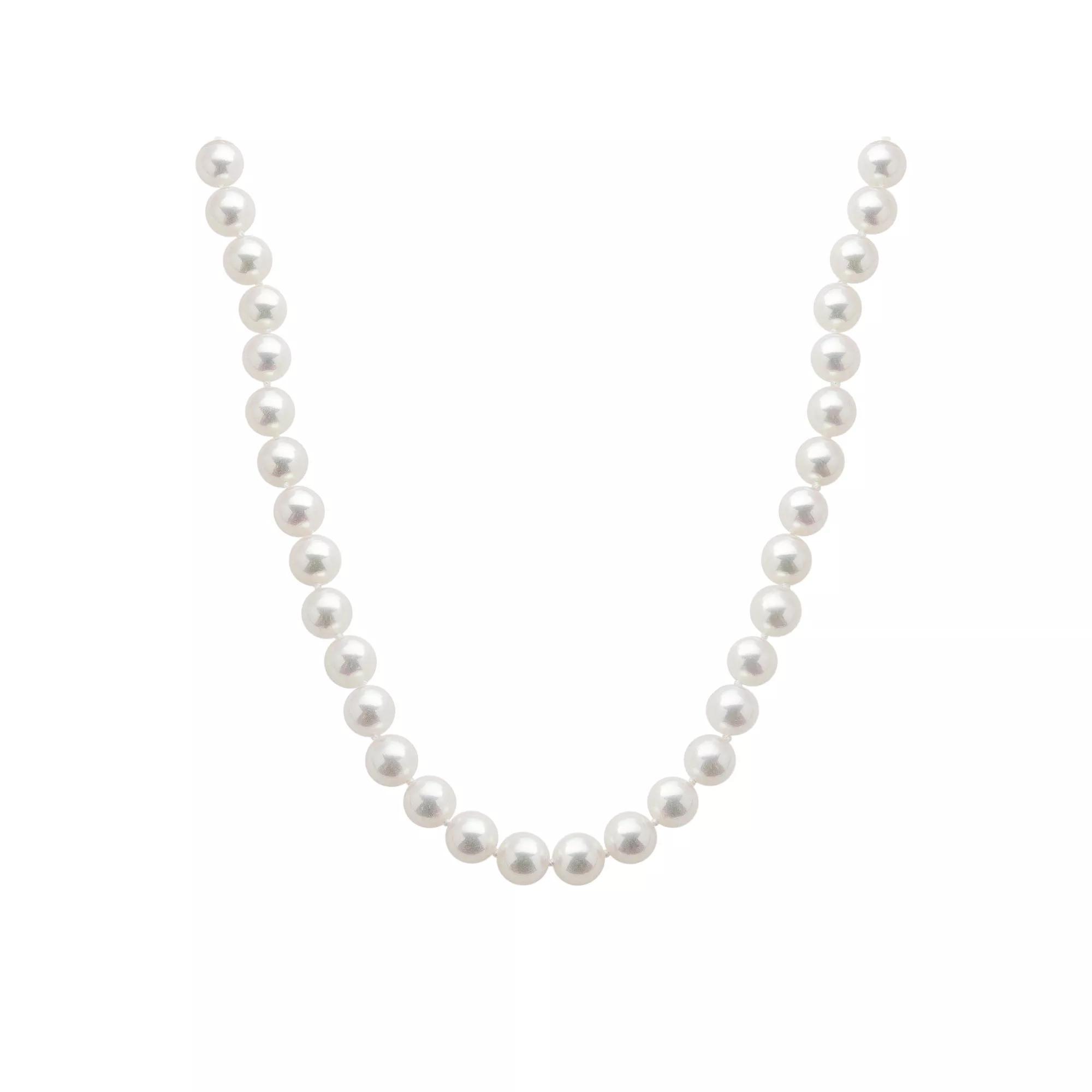 18k White Gold AAA Akoya Cultured Pearl Necklace - 16 in., Women's, Size: 16" Product Image