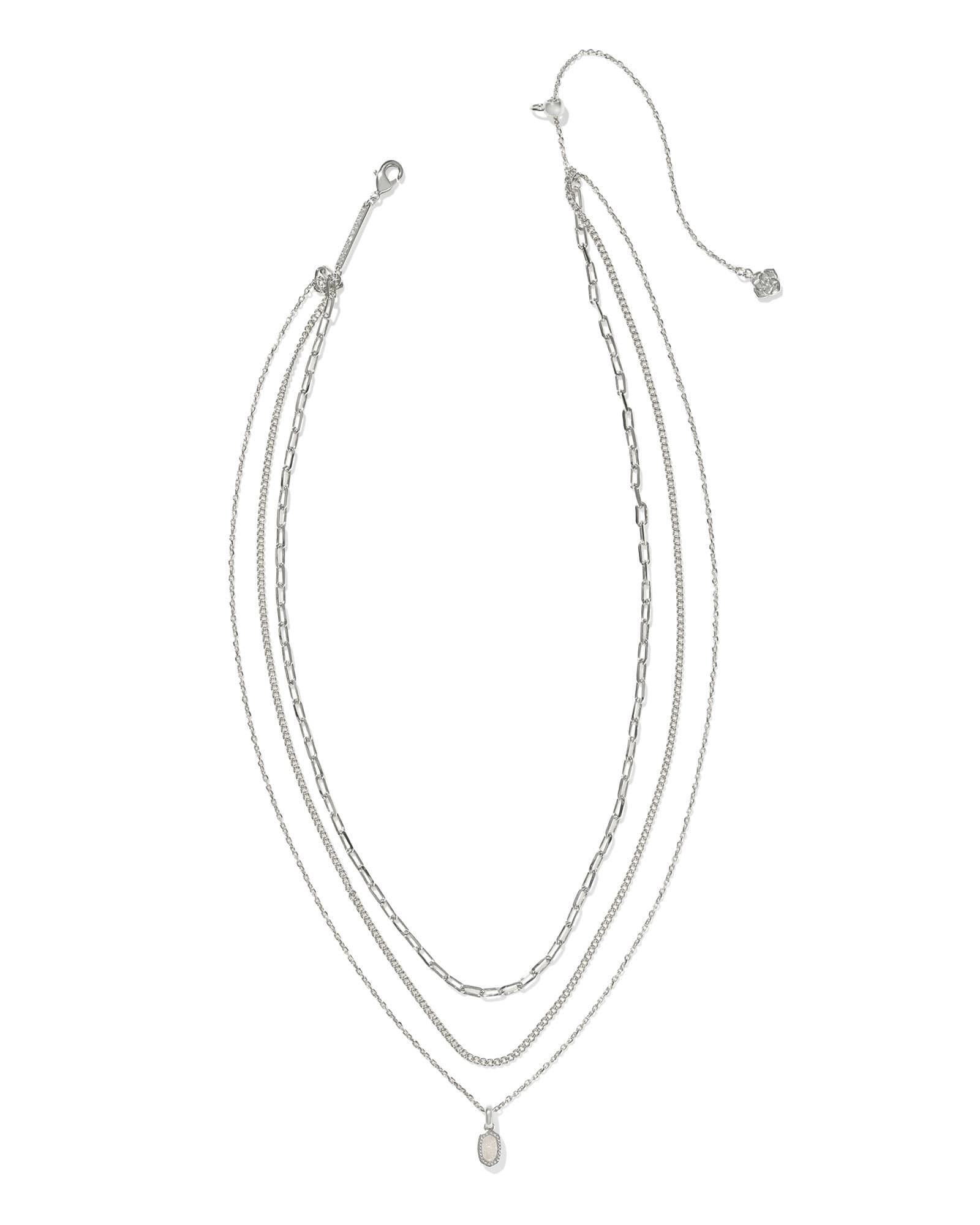 Mini Elisa Silver Triple Strand Necklace Product Image