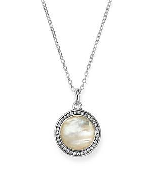 Mini Pendant Necklace in Sterling Silver with Diamonds Product Image