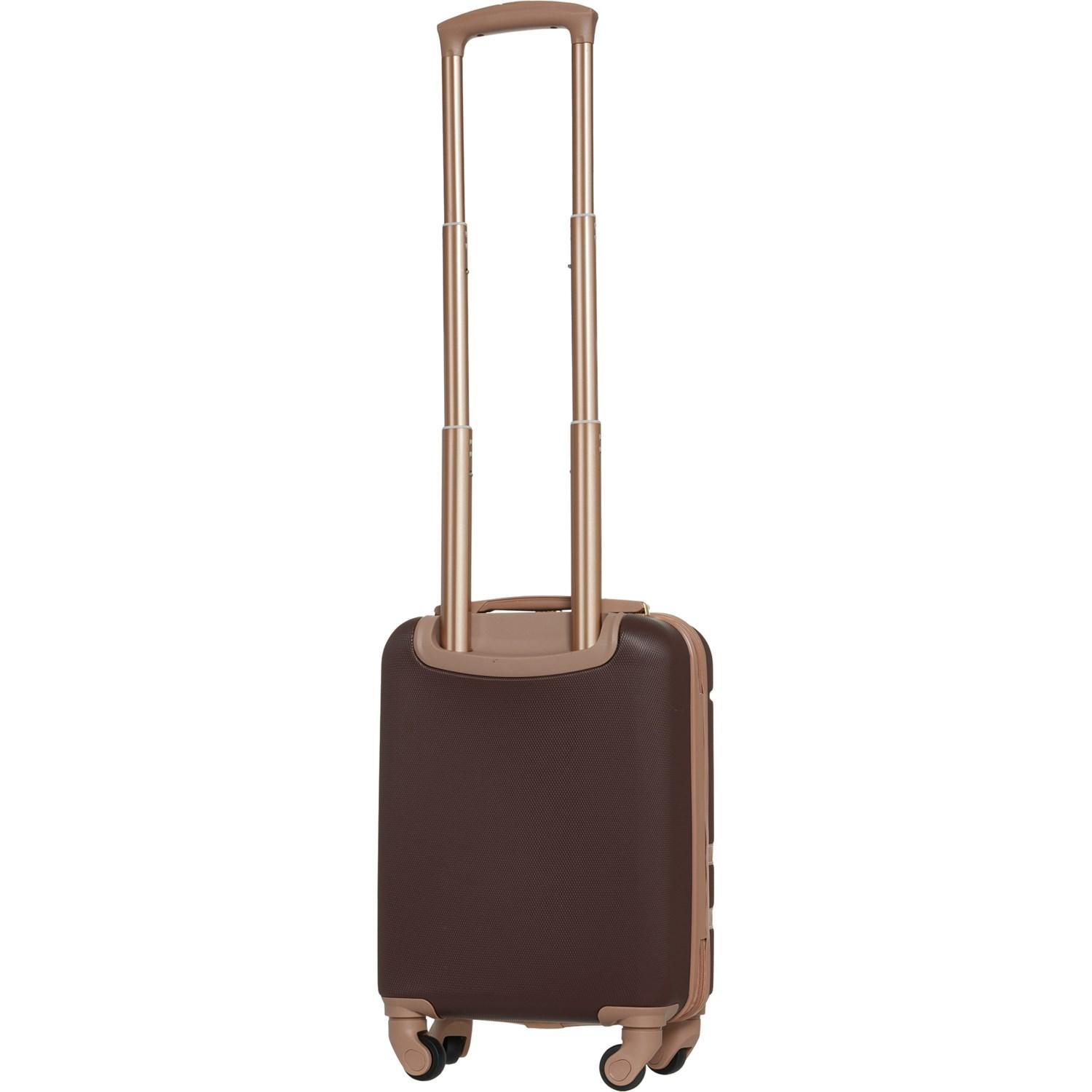 London Fog 16” Southgate Underseater Carry-On Spinner Suitcase - Hardside, Chocolate-Sand Product Image