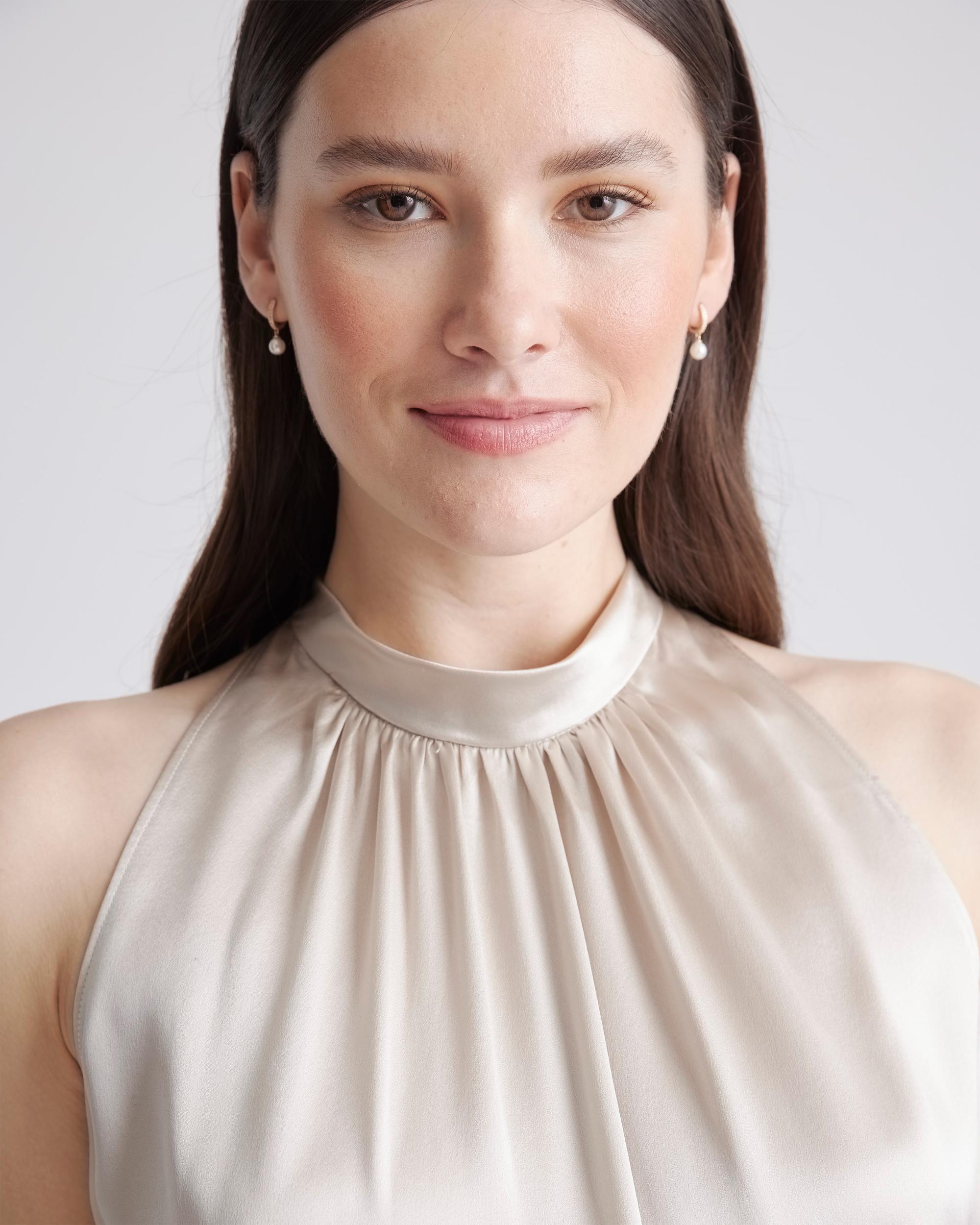 Quince | Women's Halter Top Size XS, Silk Product Image