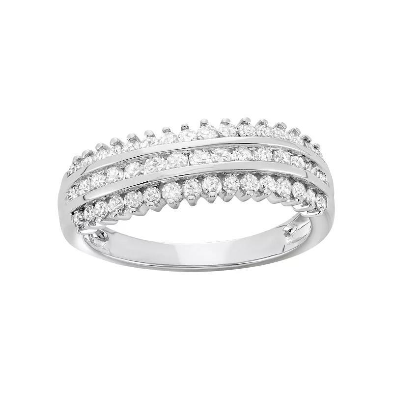 3/4 Carat T.W. Diamond 10k White Gold Ring, Women's, Size: 6 Product Image