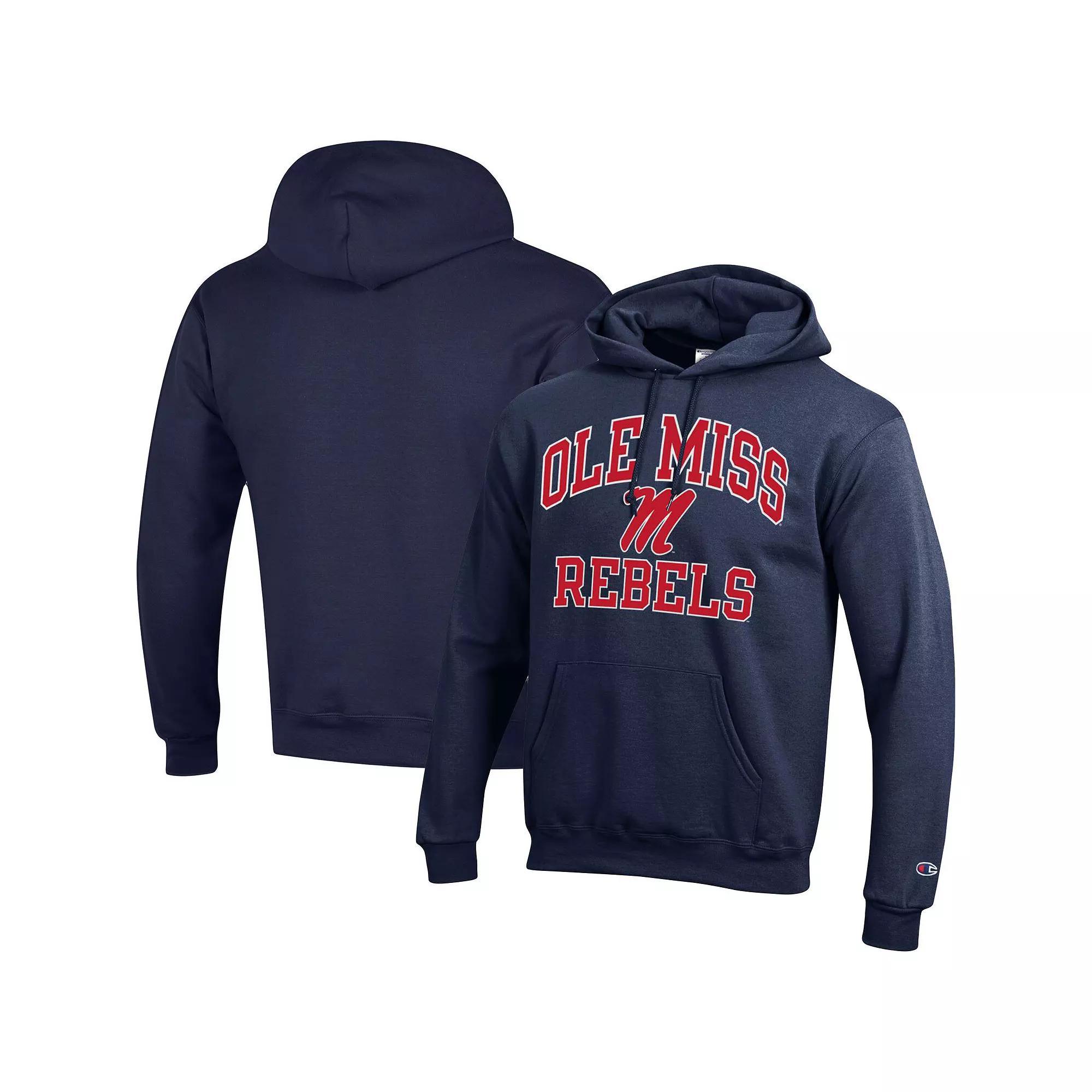 Men's Champion Navy Ole Miss Rebels High Motor Pullover Hoodie, Size: 2XL, Blue Product Image